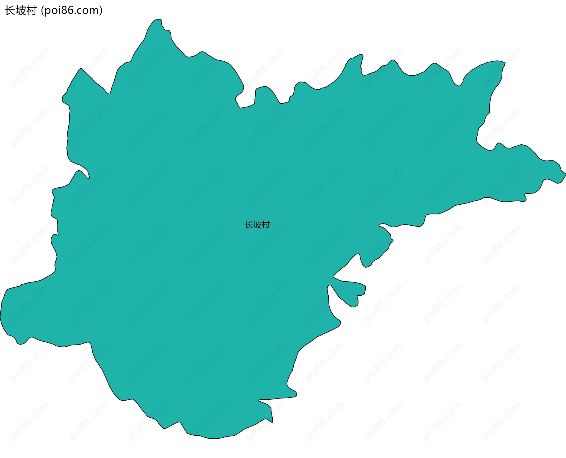 长坡村边界地图
