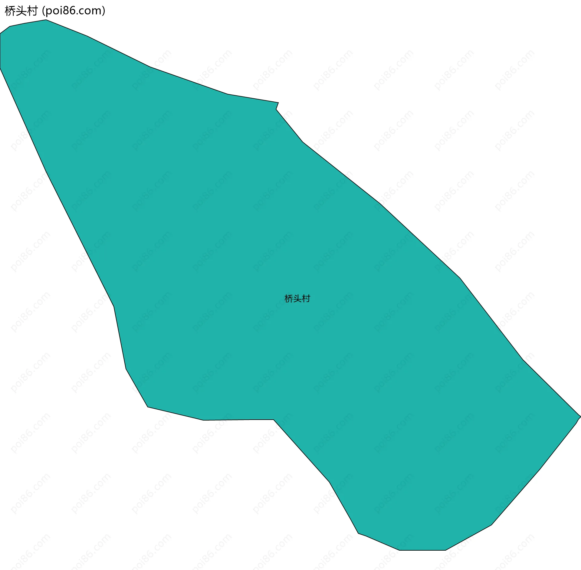 桥头村边界地图
