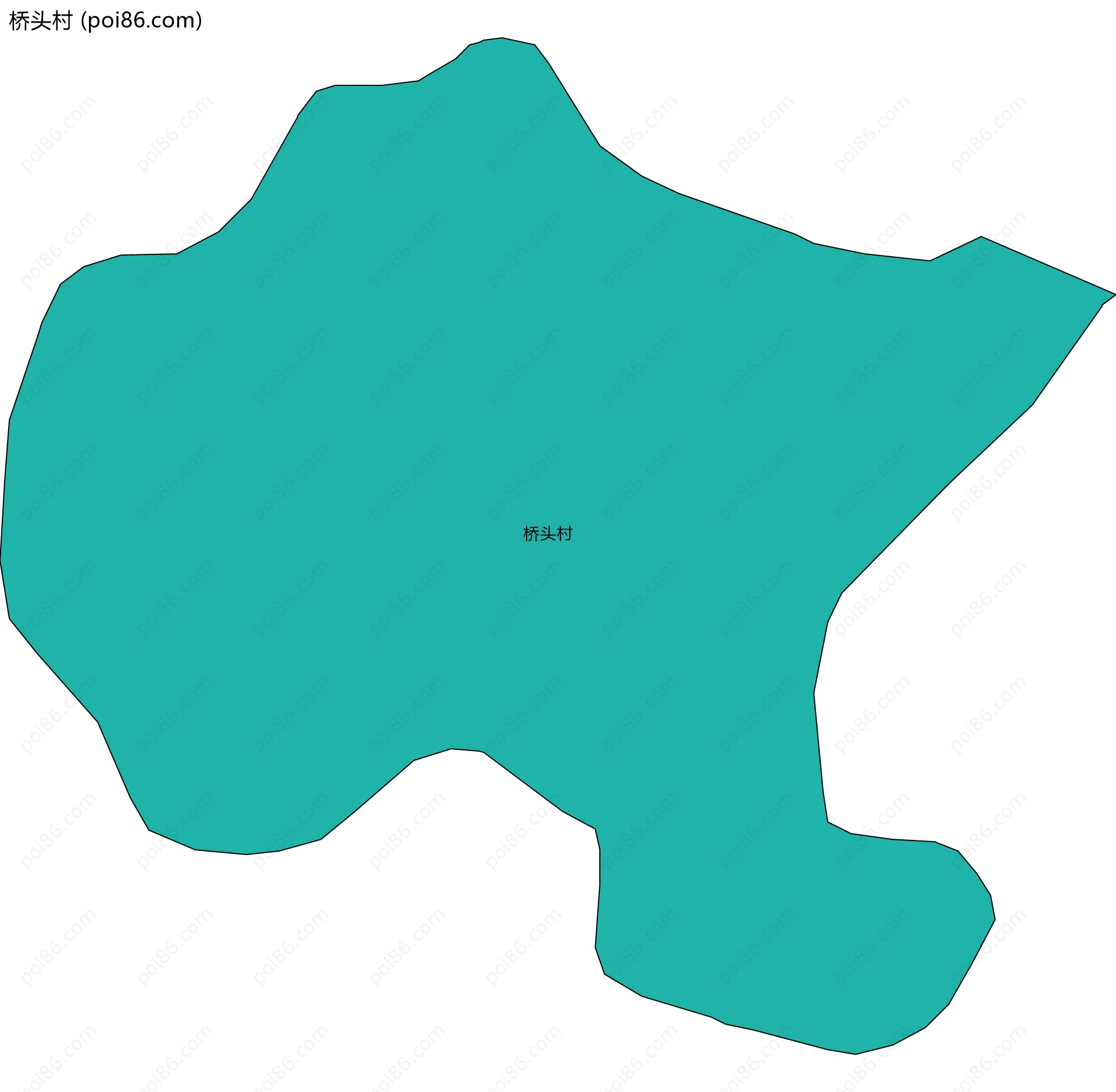 桥头村边界地图