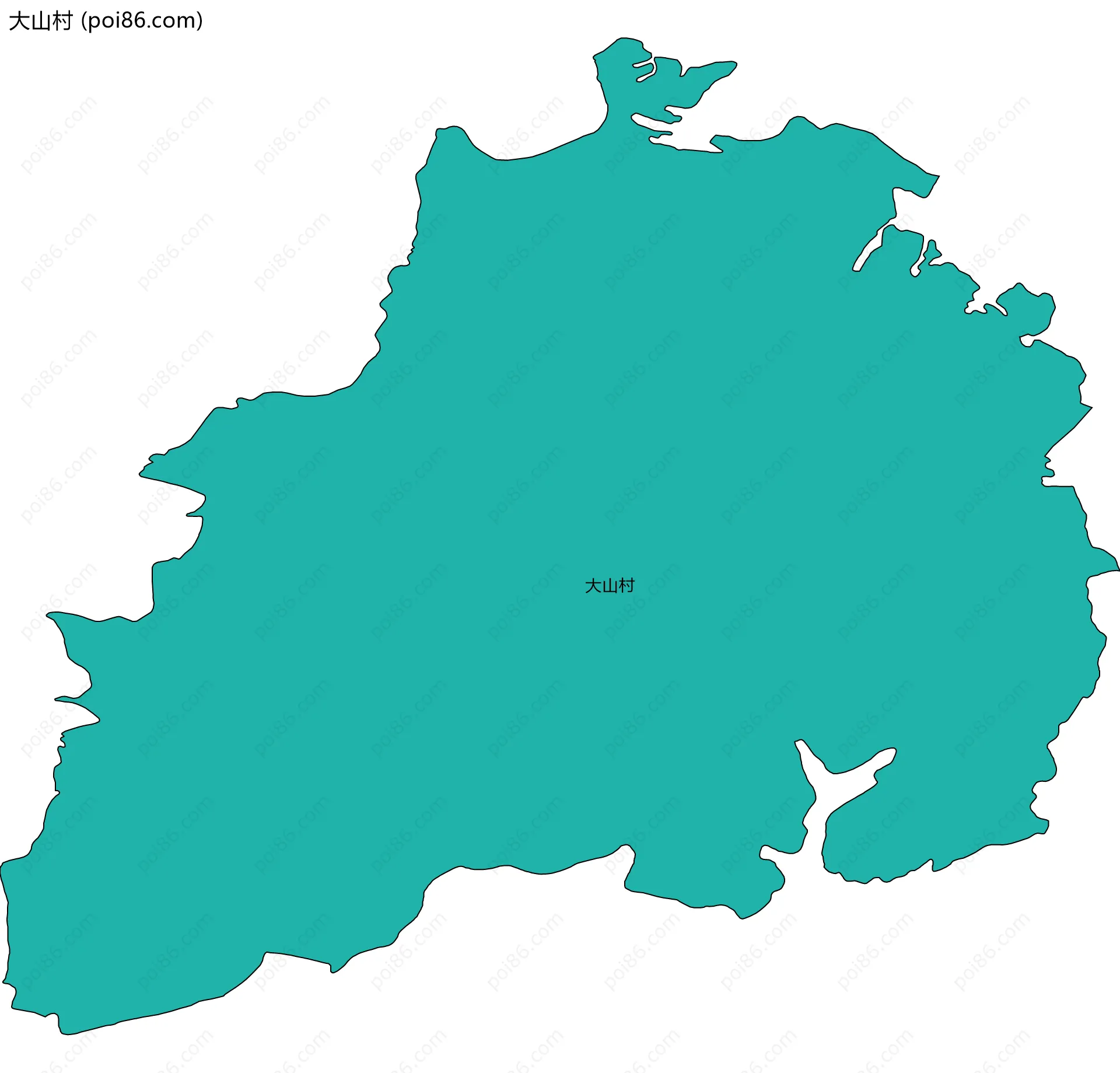 大山村边界地图