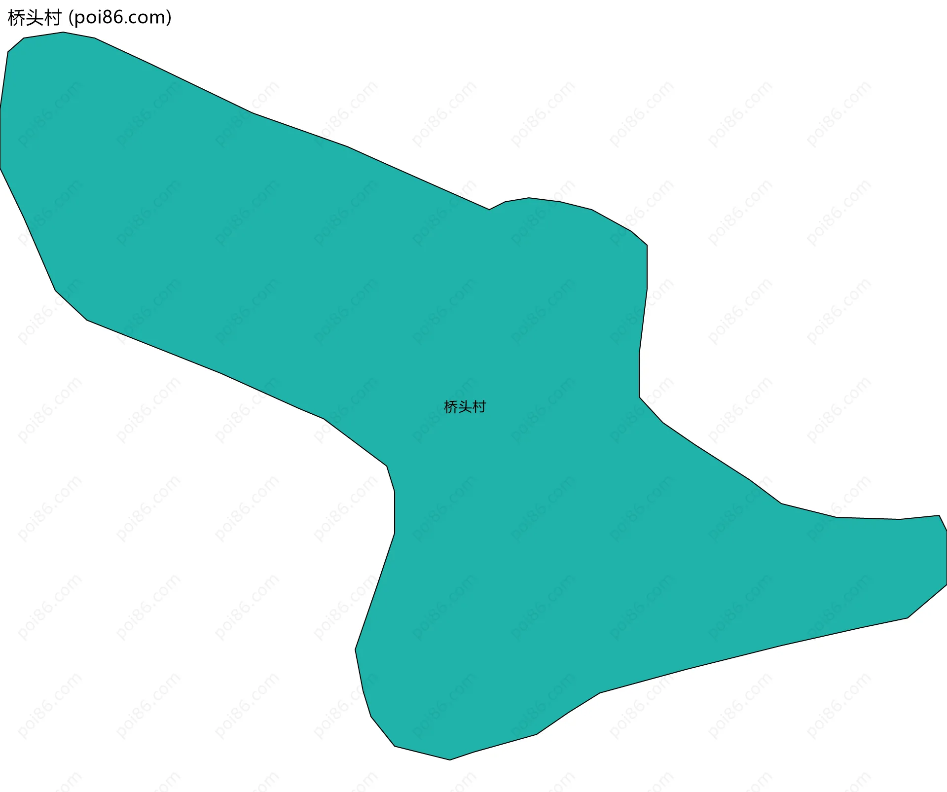 桥头村边界地图