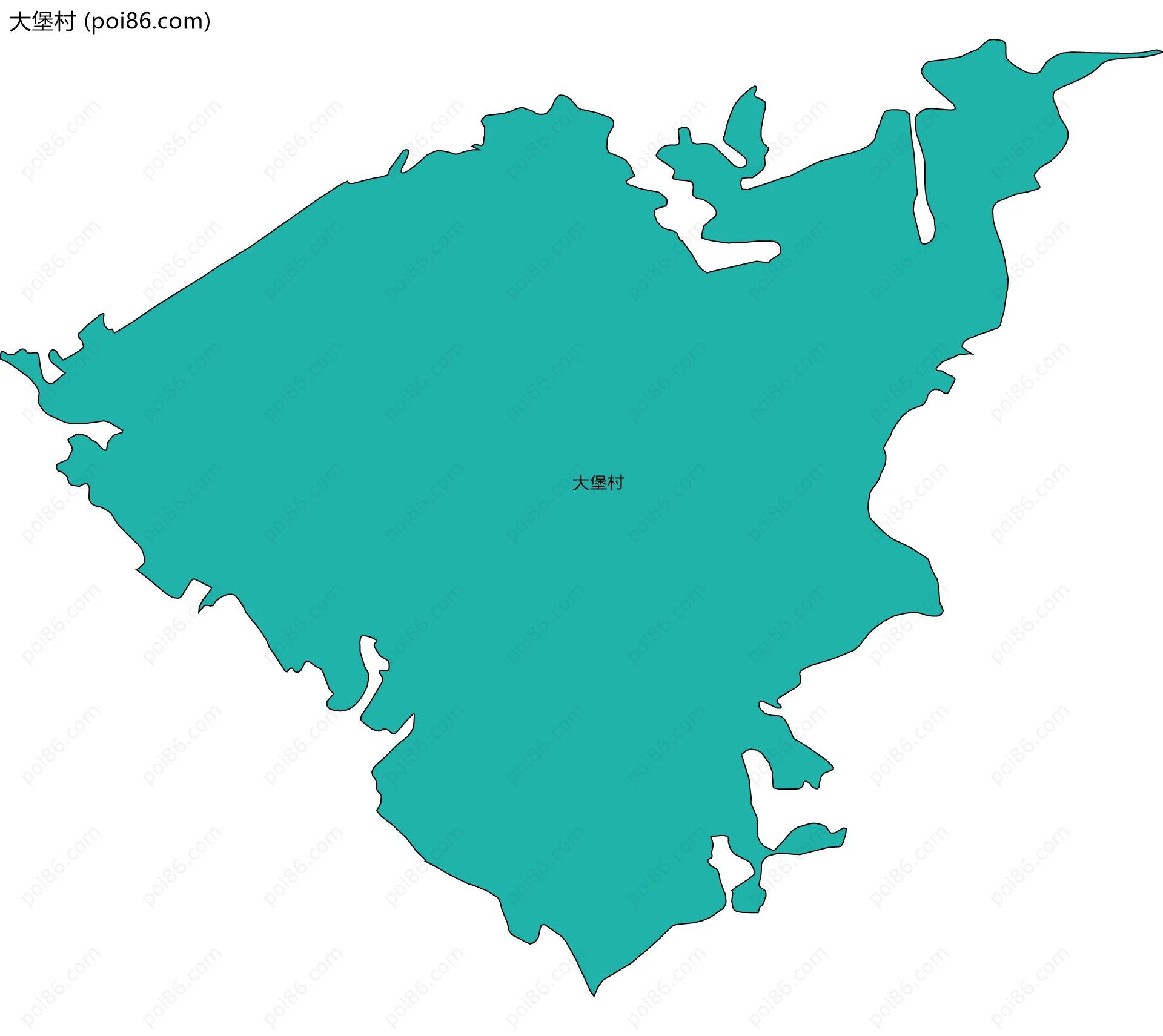 大堡村边界地图