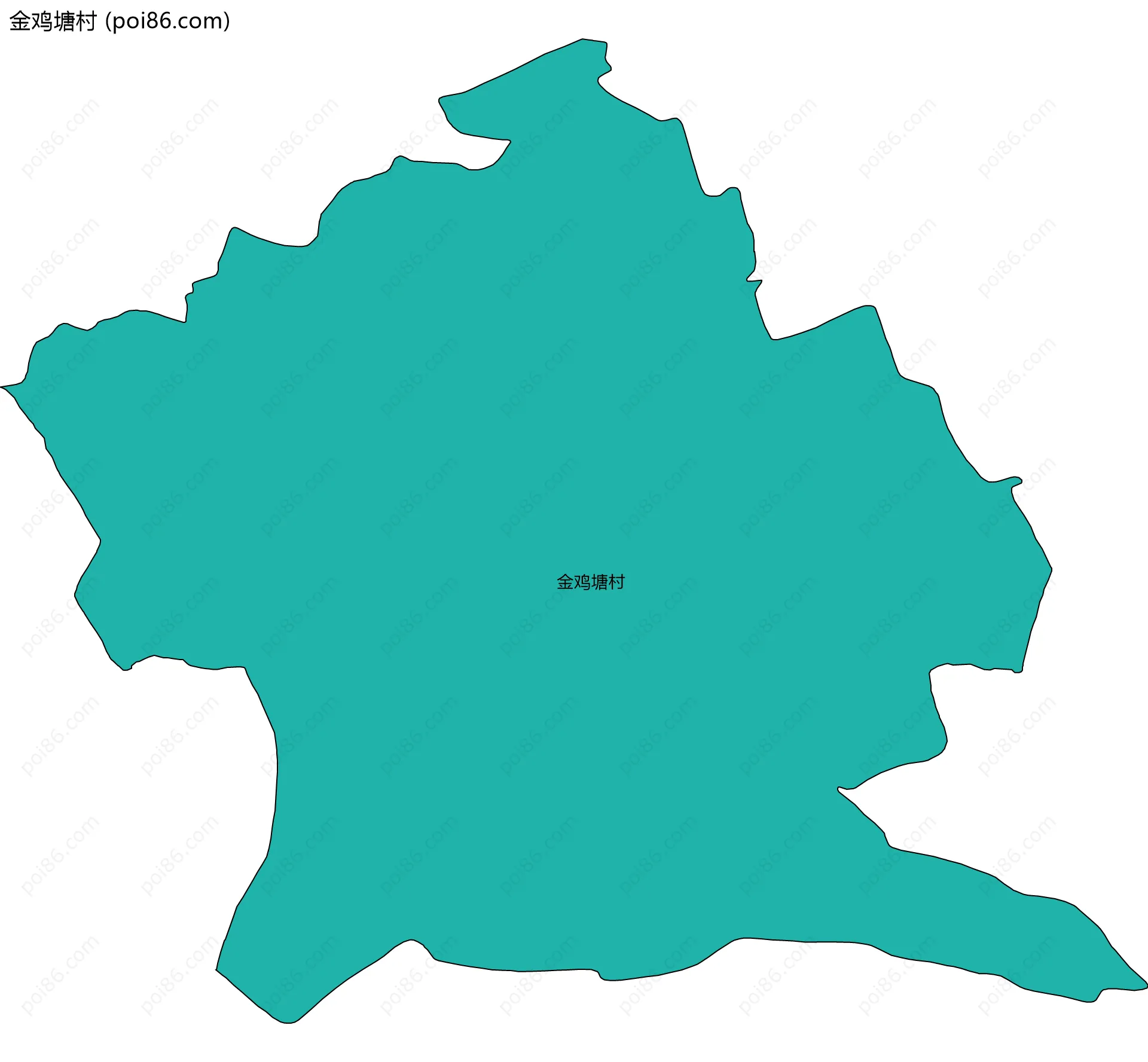 金鸡塘村边界地图