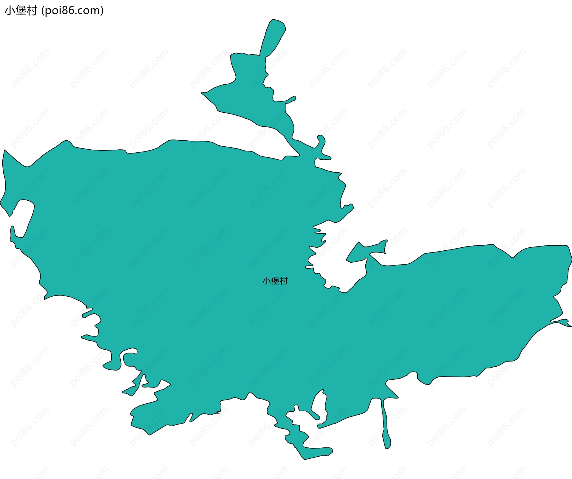 小堡村边界地图