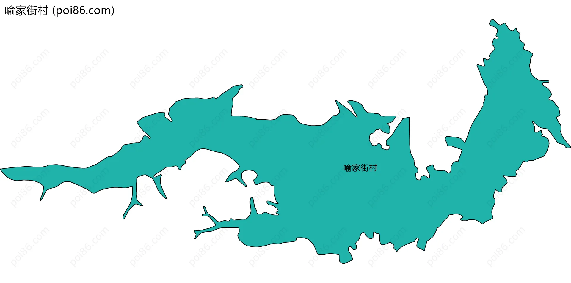 喻家街村边界地图