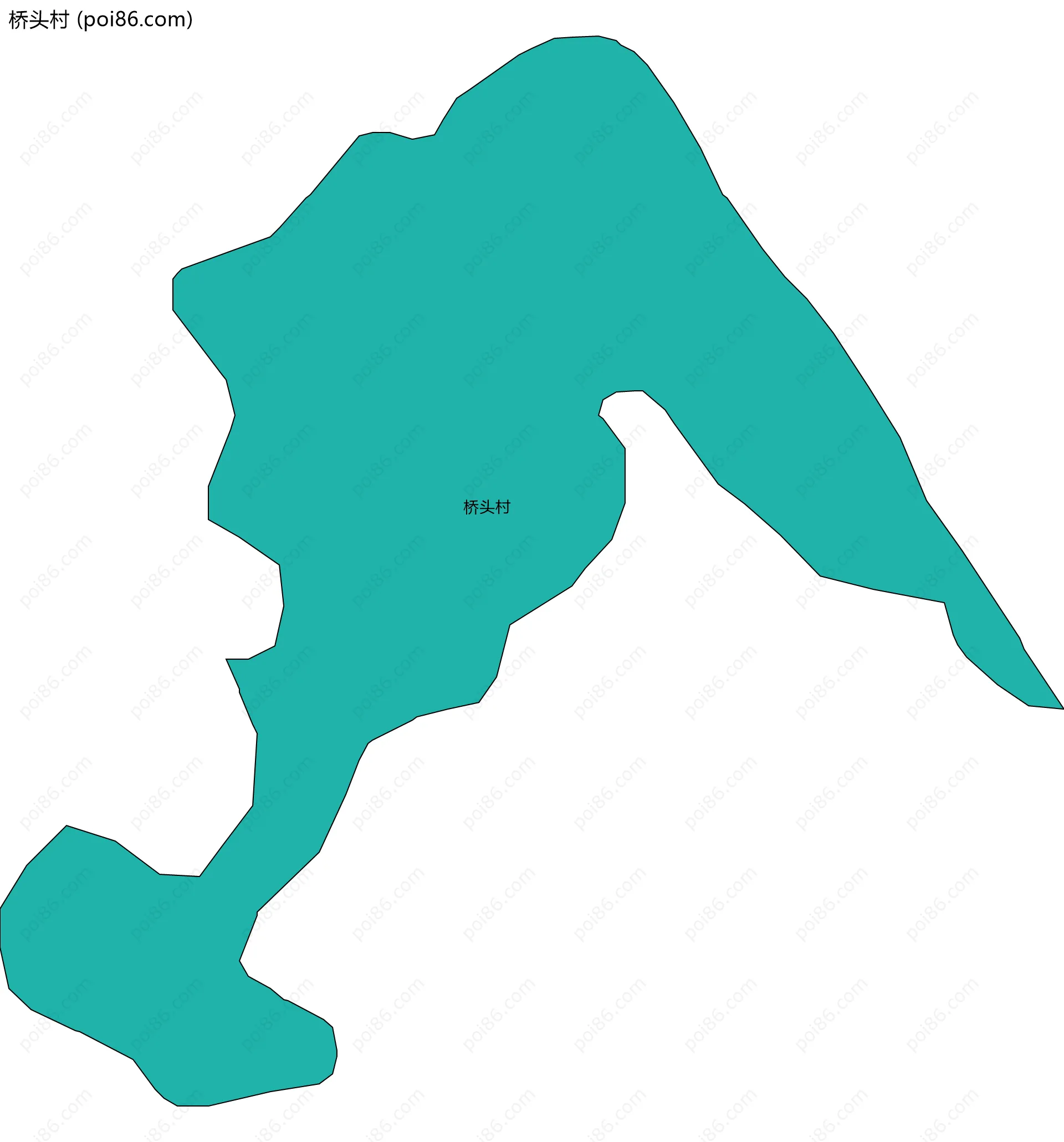 桥头村边界地图