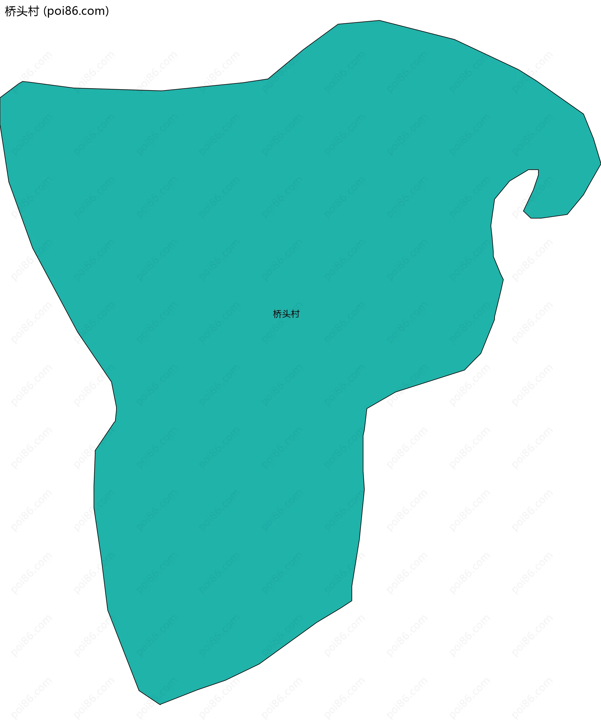 桥头村边界地图