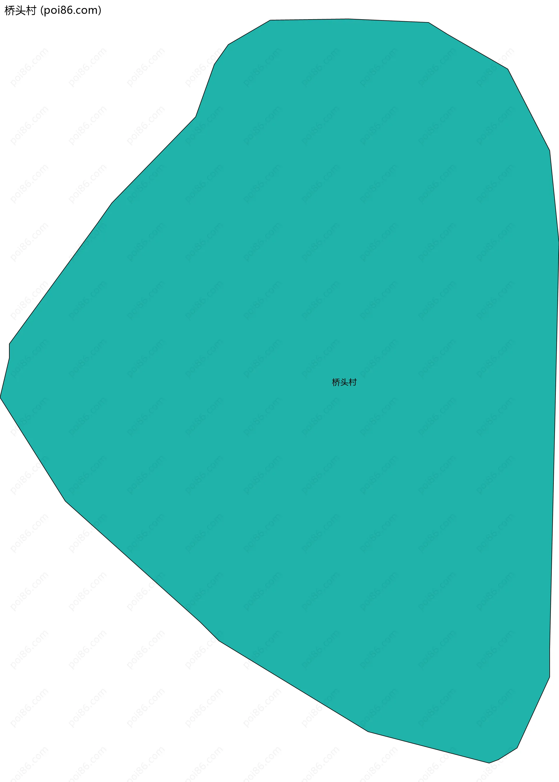 桥头村边界地图