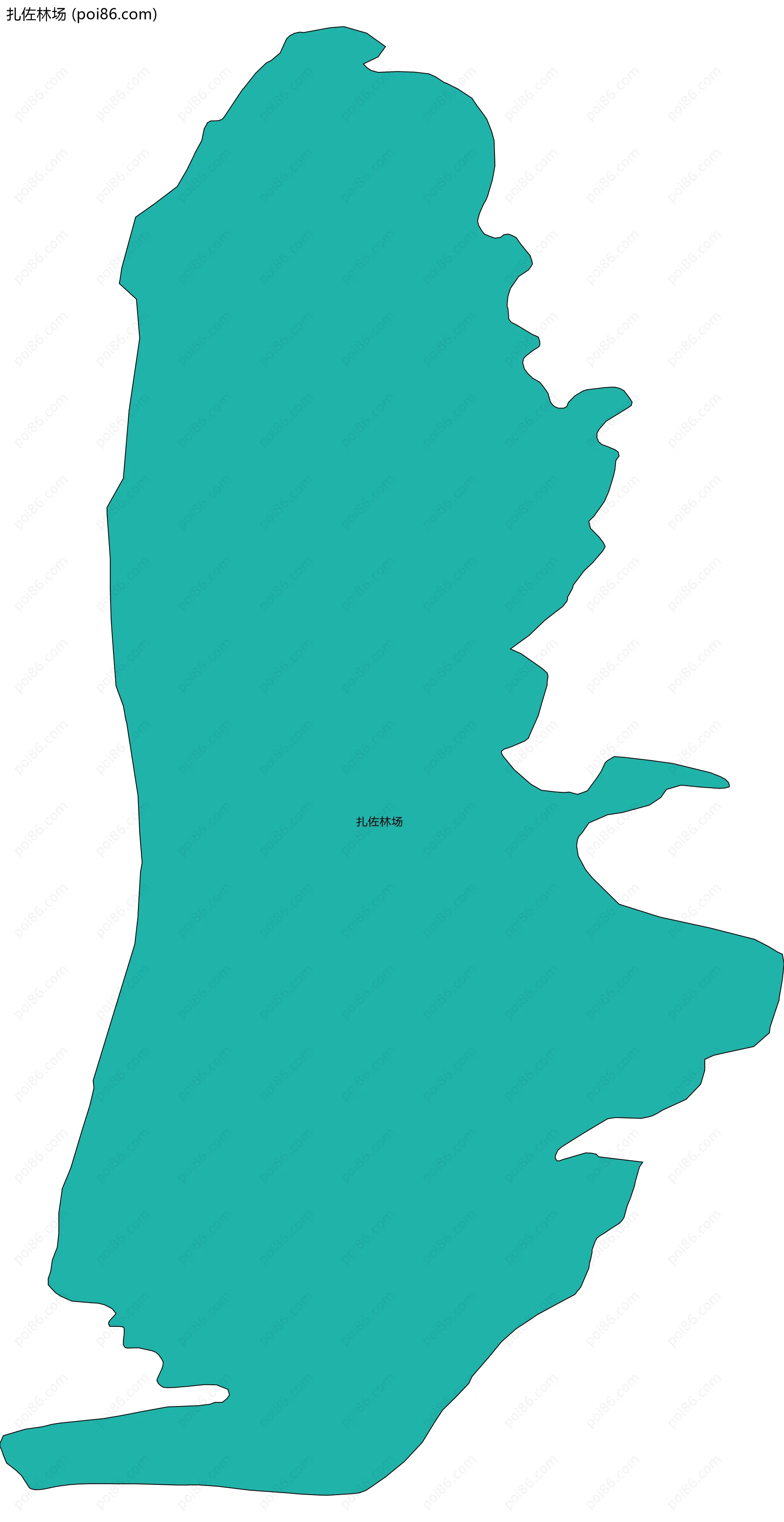 扎佐林场边界地图