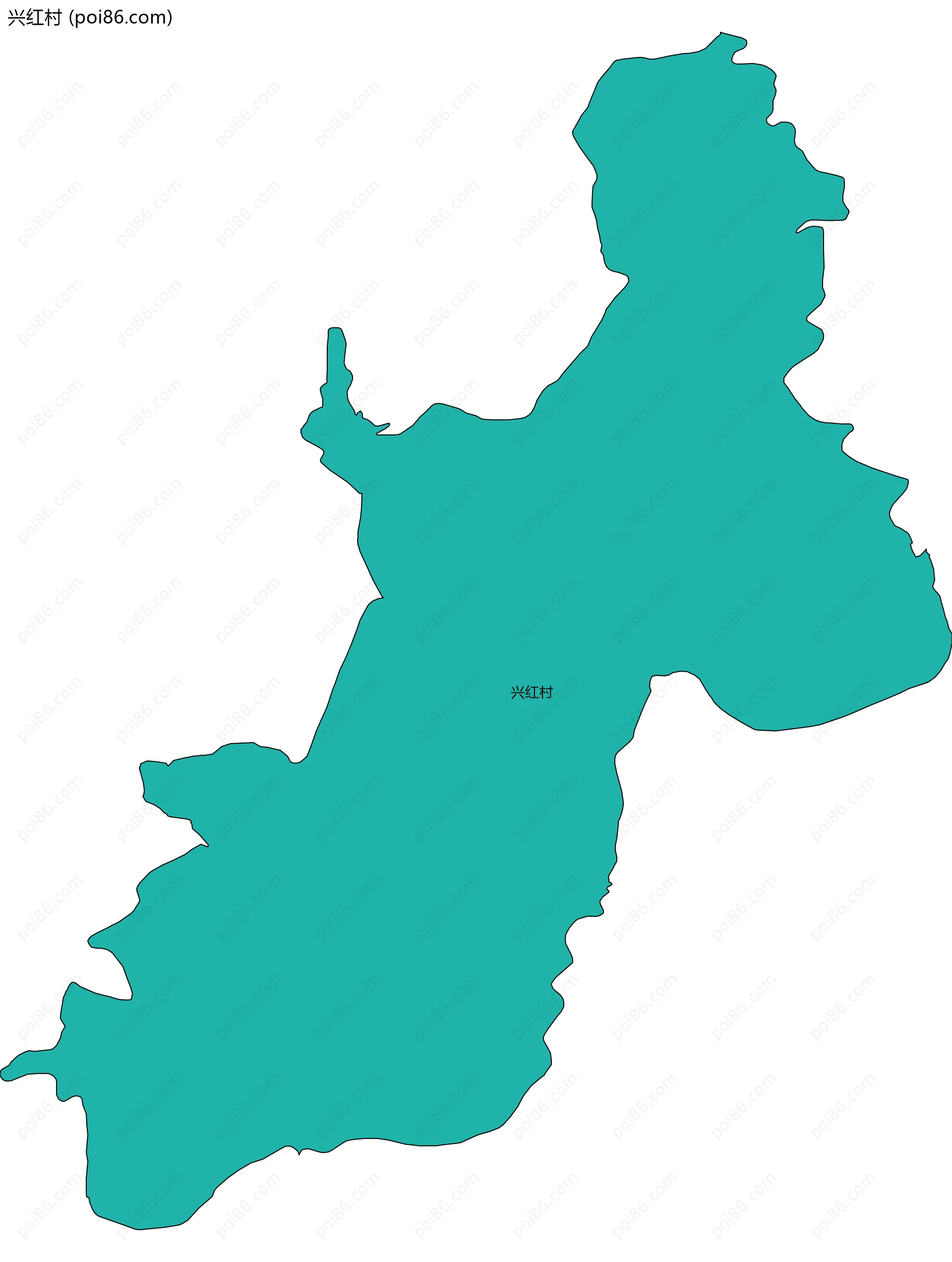 兴红村边界地图