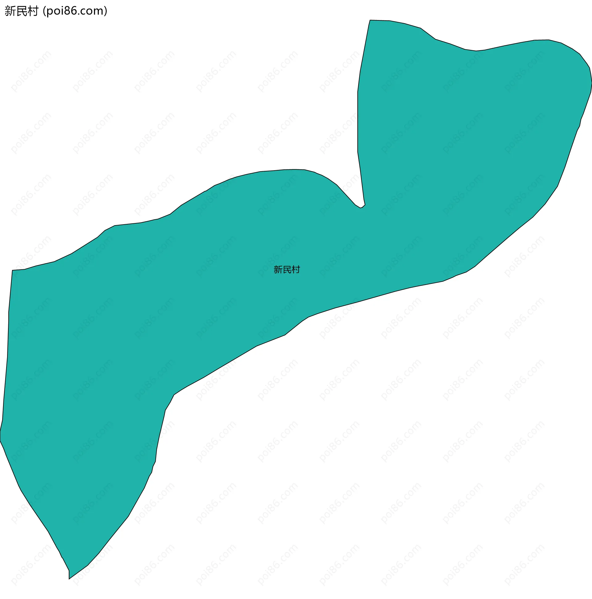 新民村边界地图