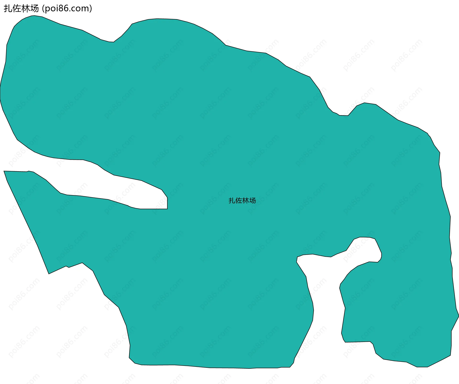 扎佐林场边界地图