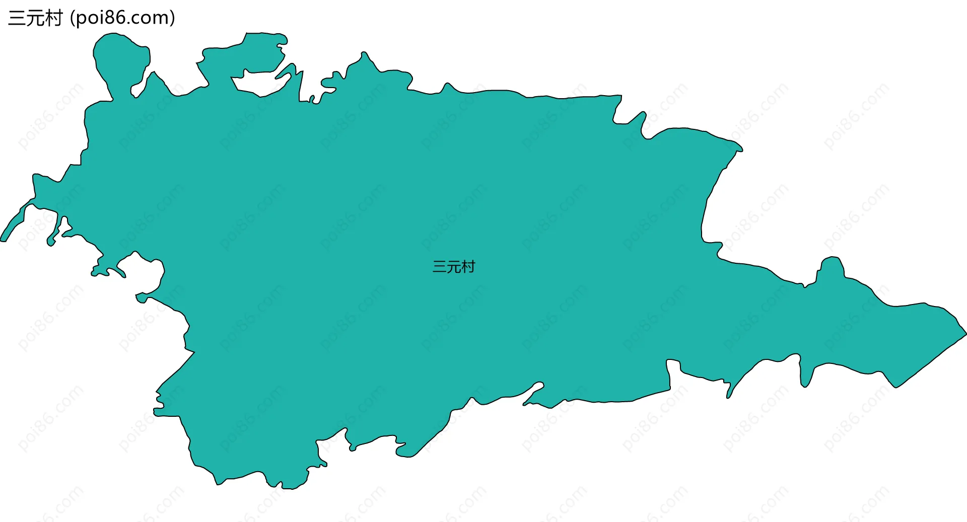 三元村边界地图