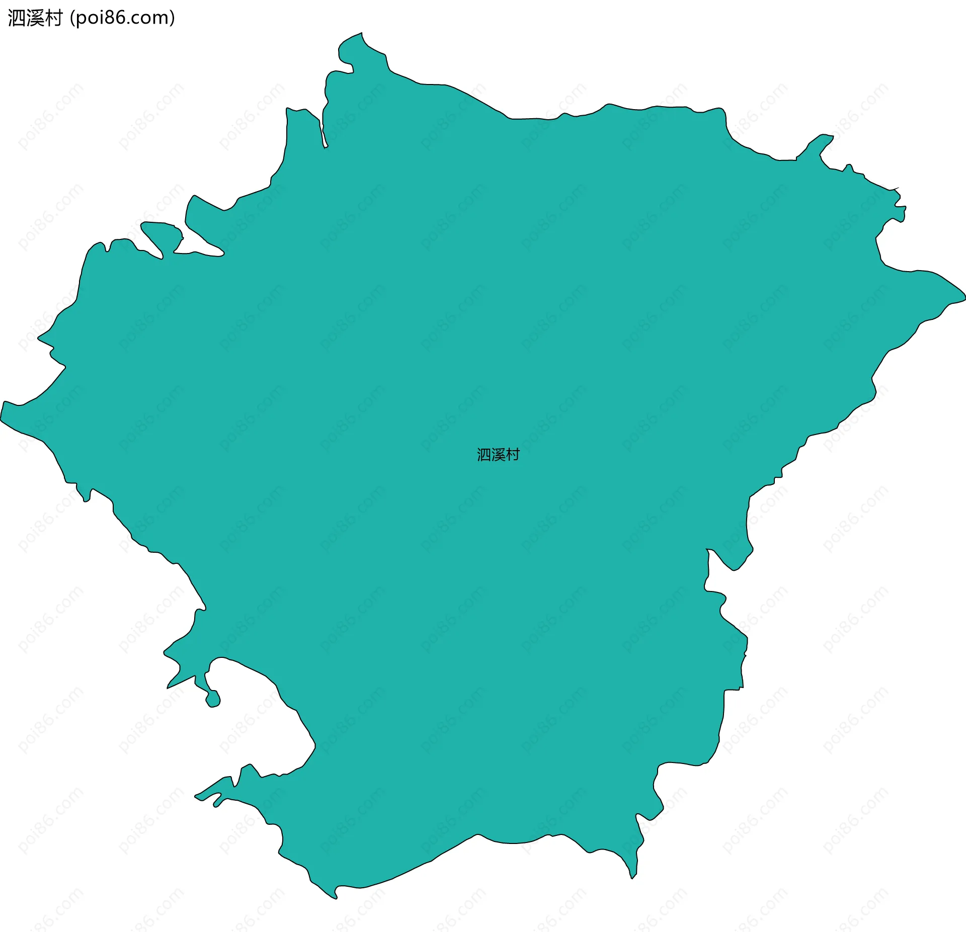 泗溪村边界地图