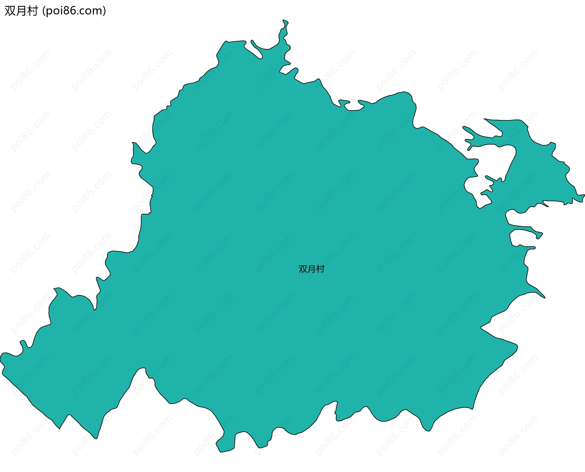 双月村边界地图