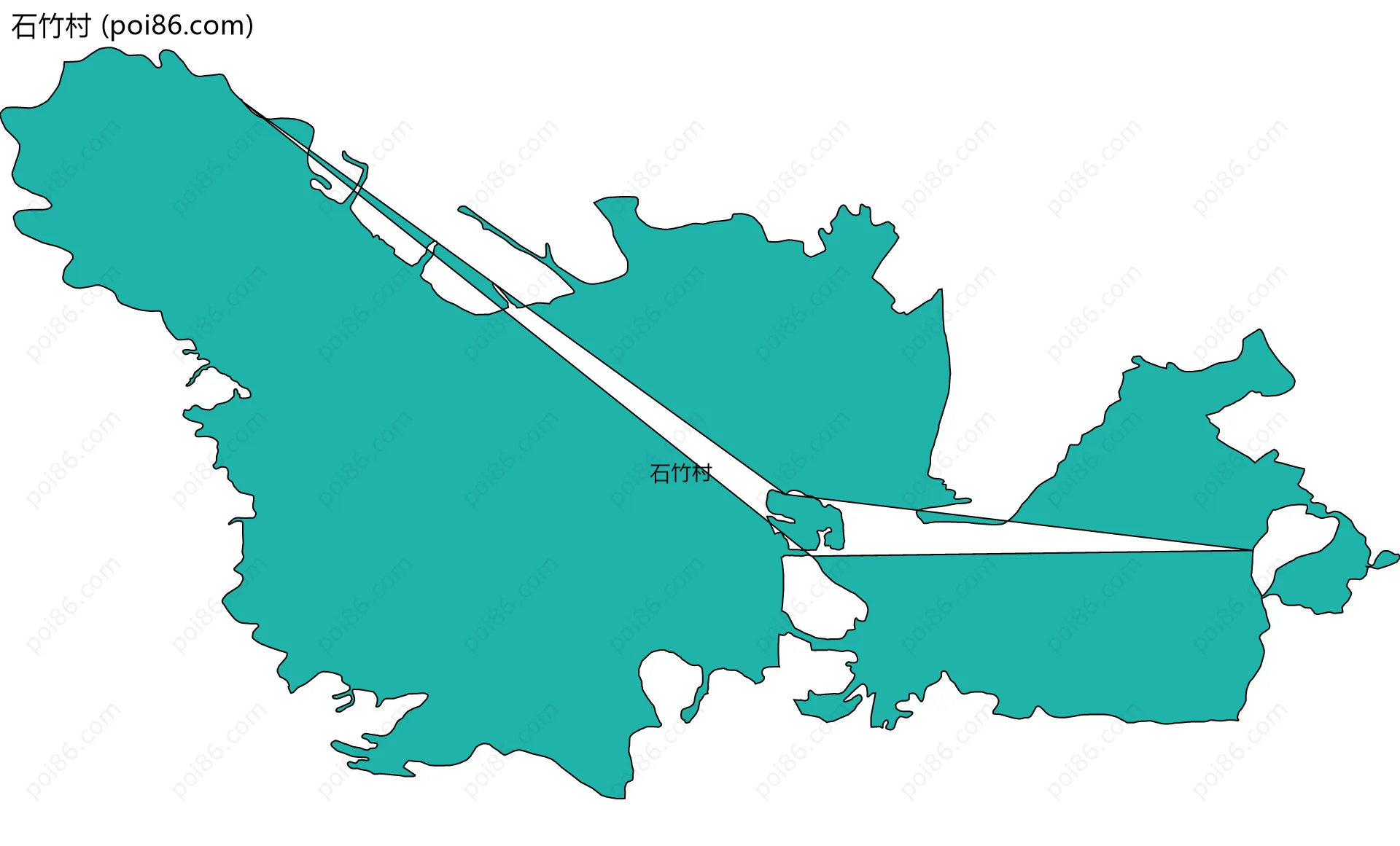 石竹村边界地图