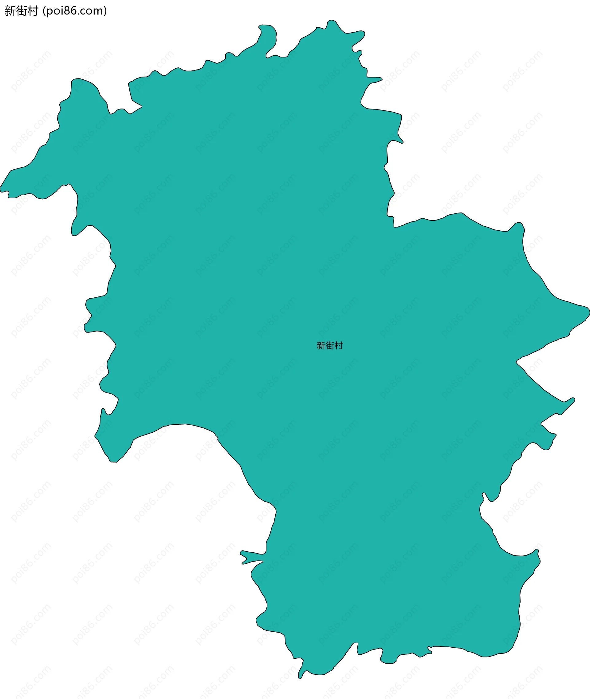 新街村边界地图