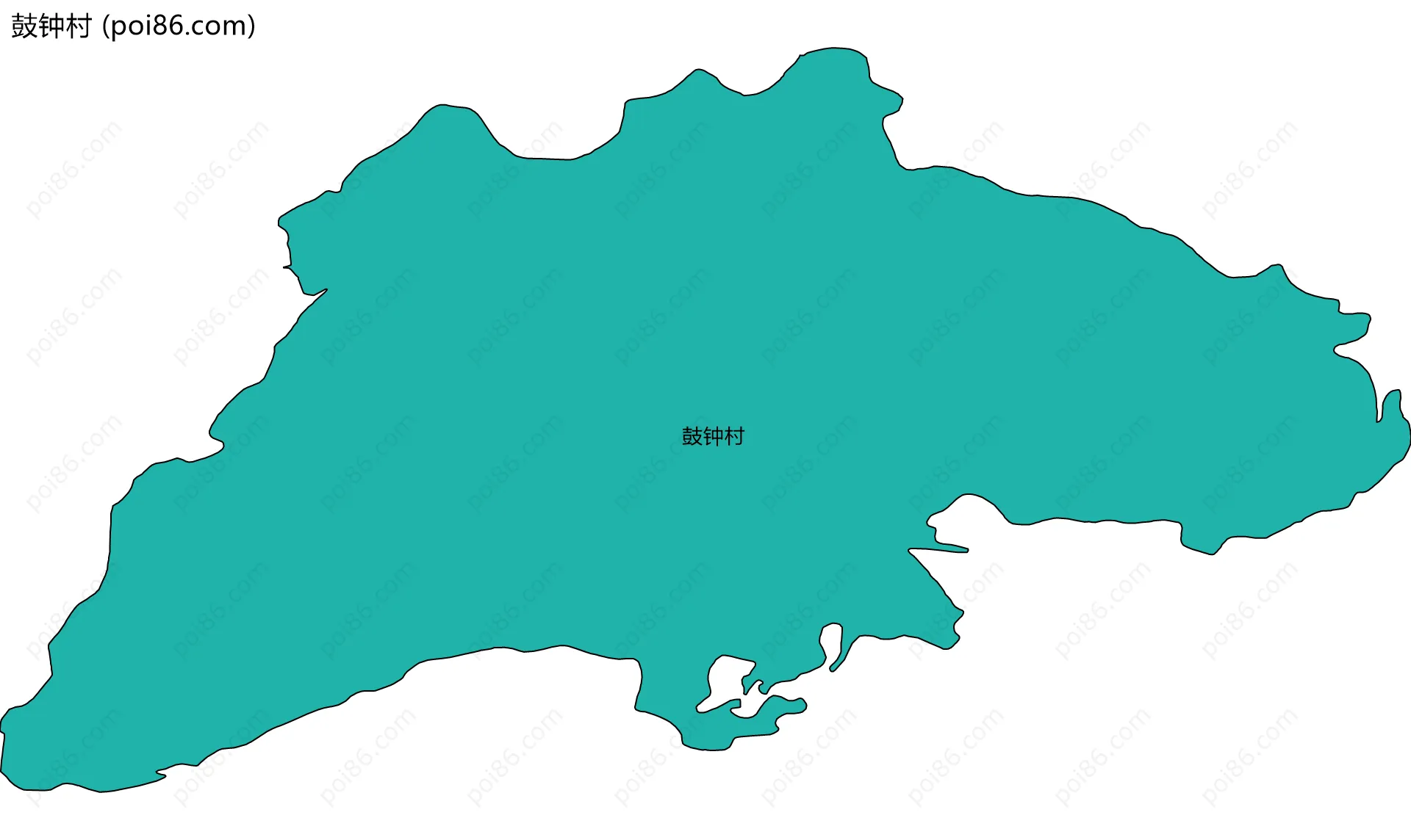 鼓钟村边界地图