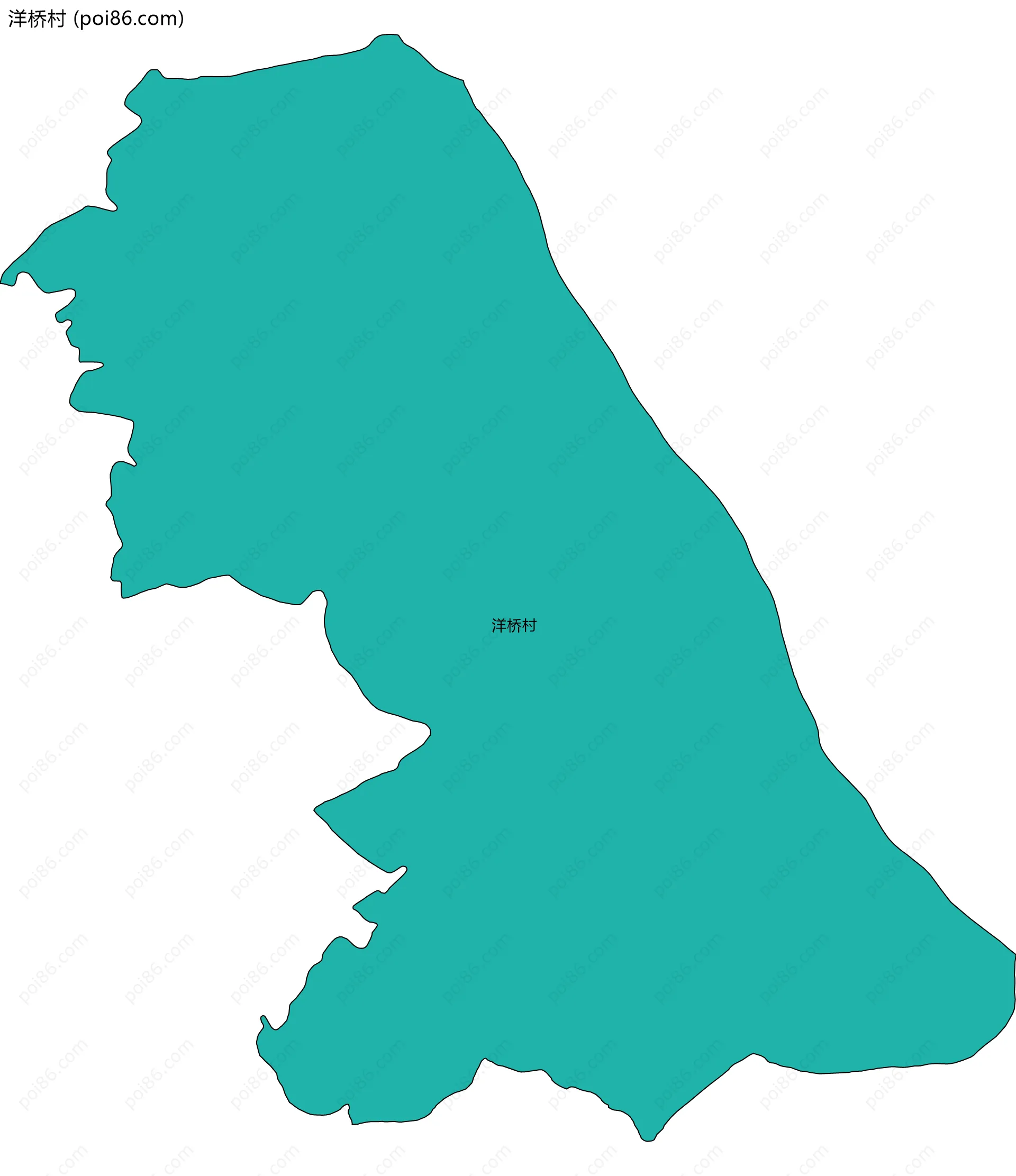 洋桥村边界地图