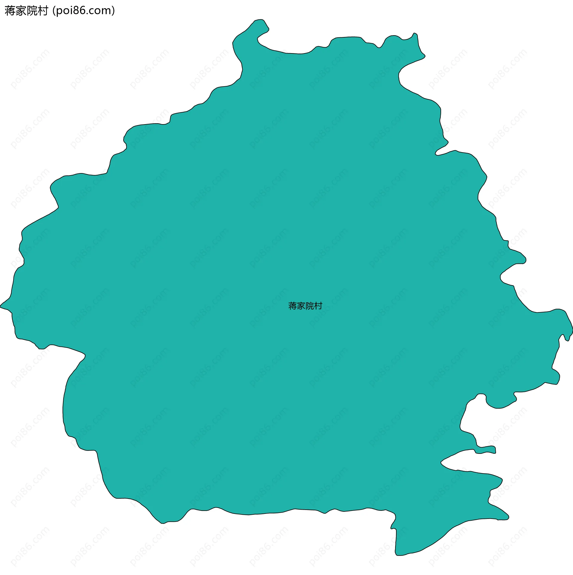 蒋家院村边界地图