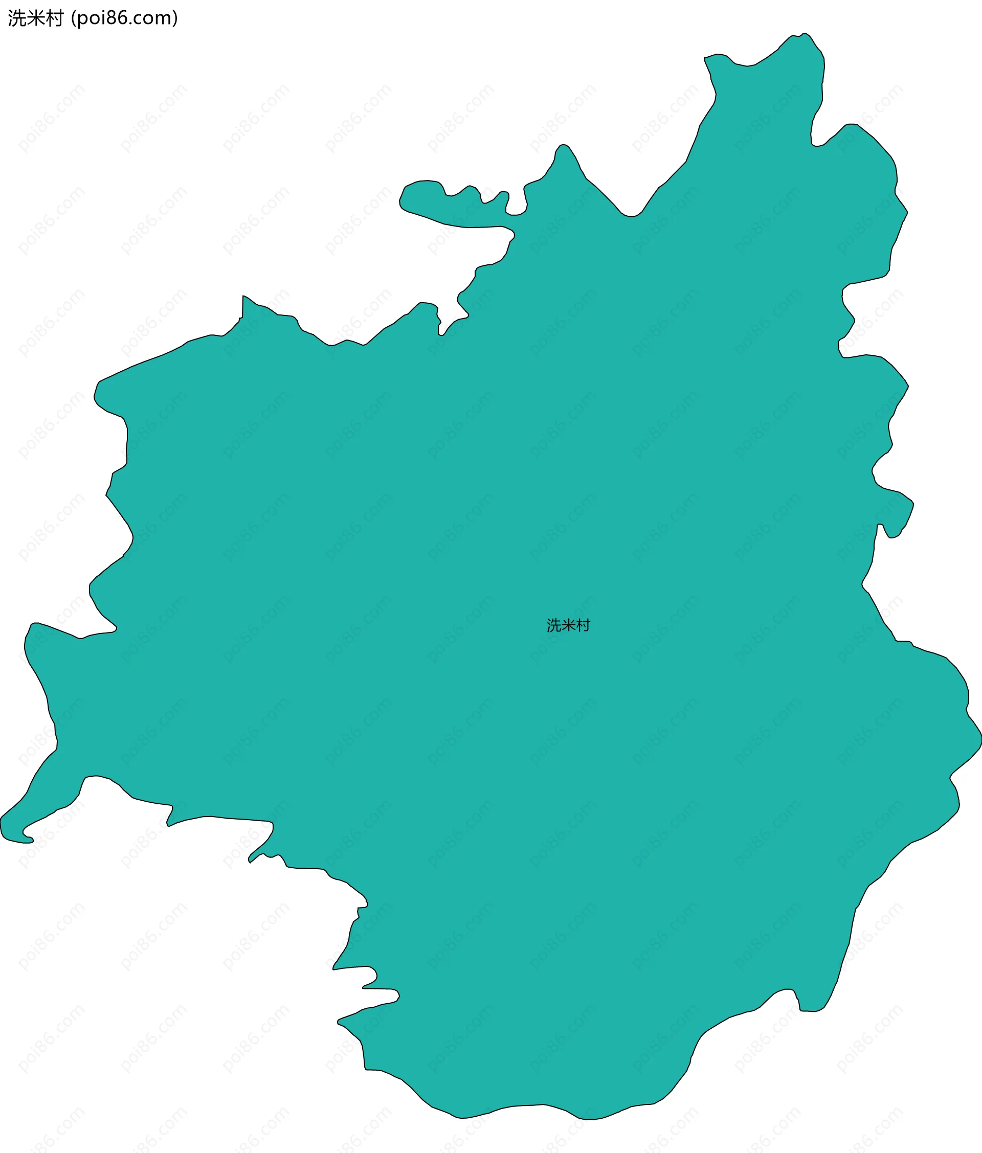 洗米村边界地图