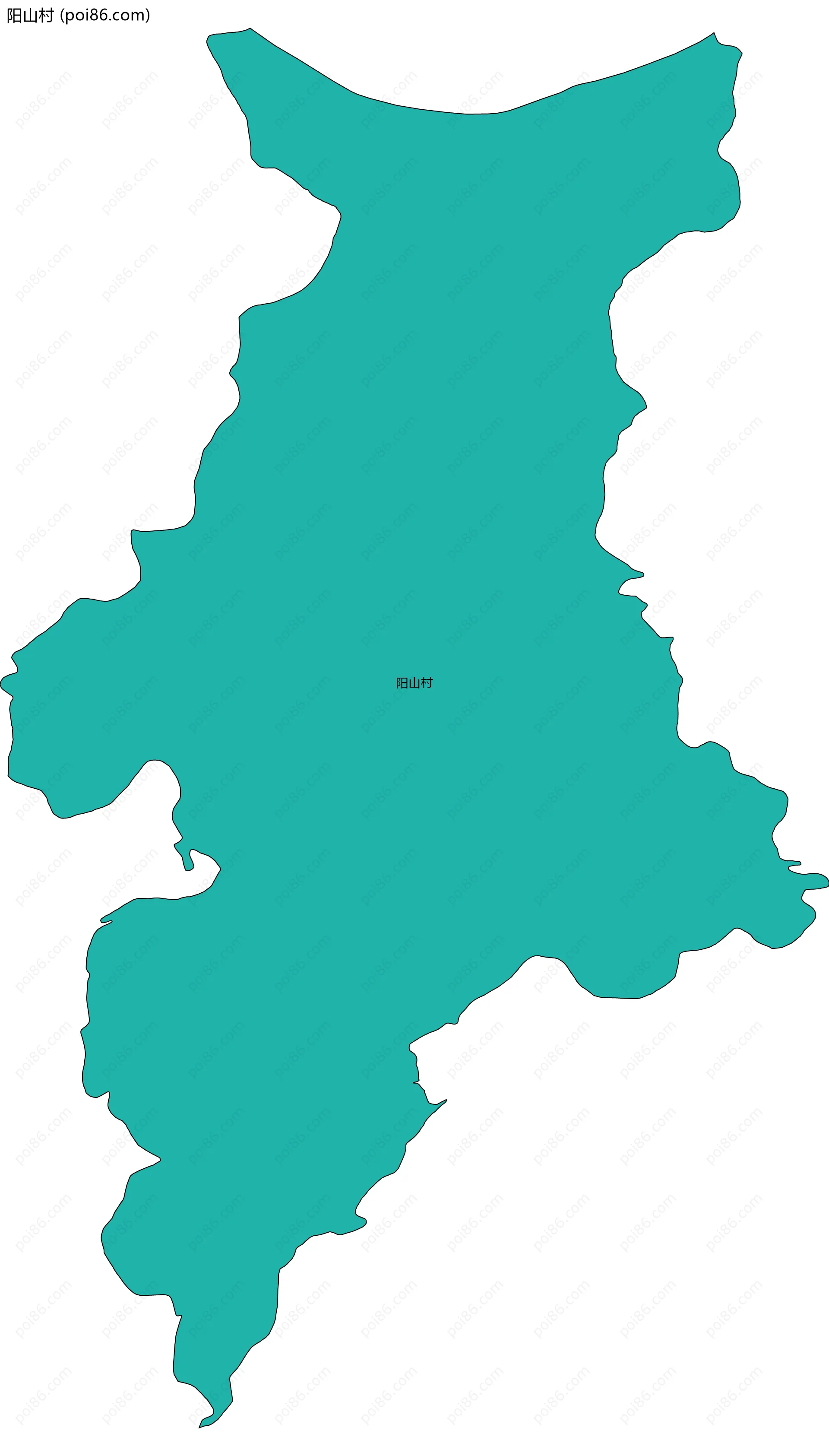 阳山村边界地图