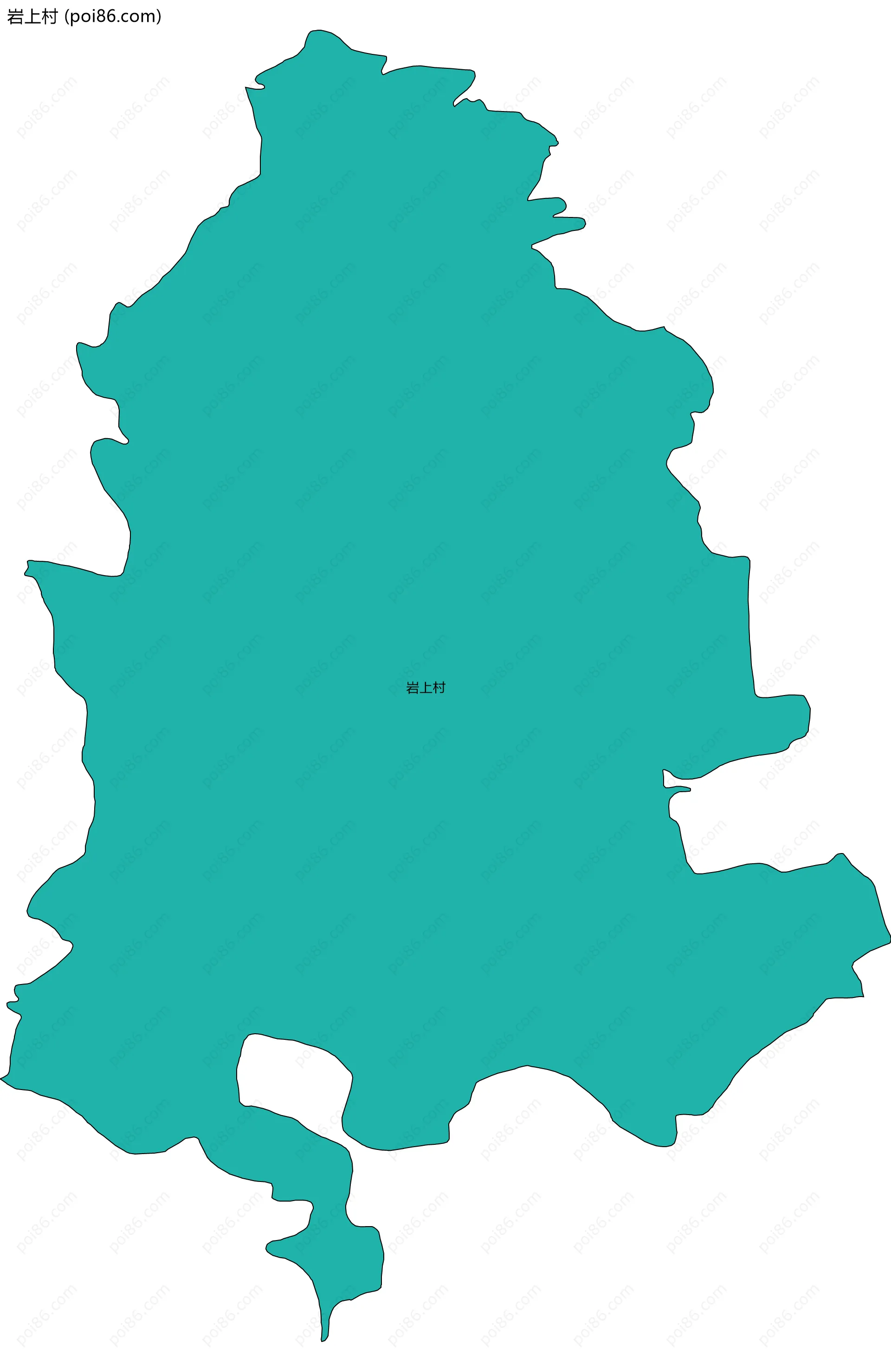 岩上村边界地图