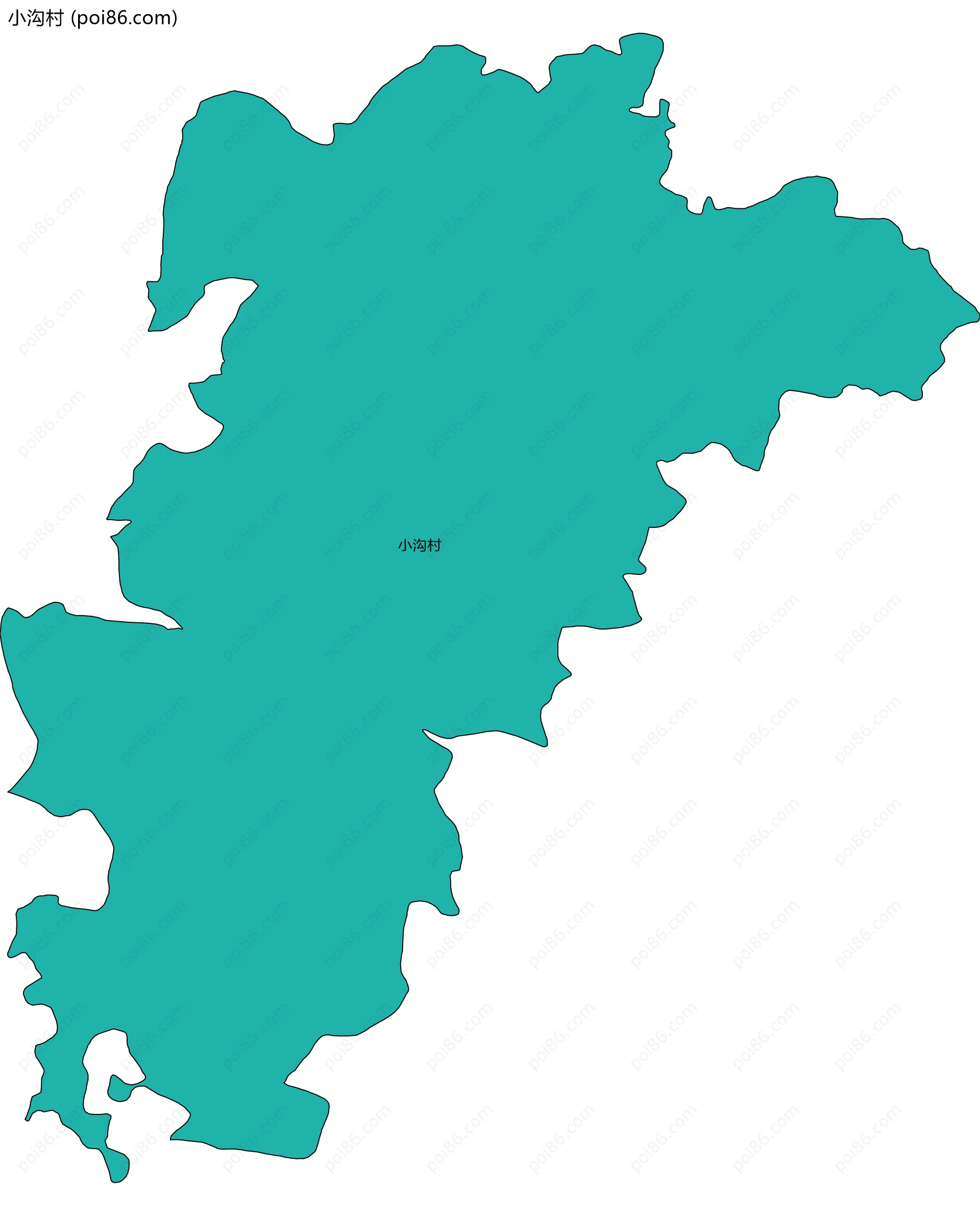 小沟村边界地图