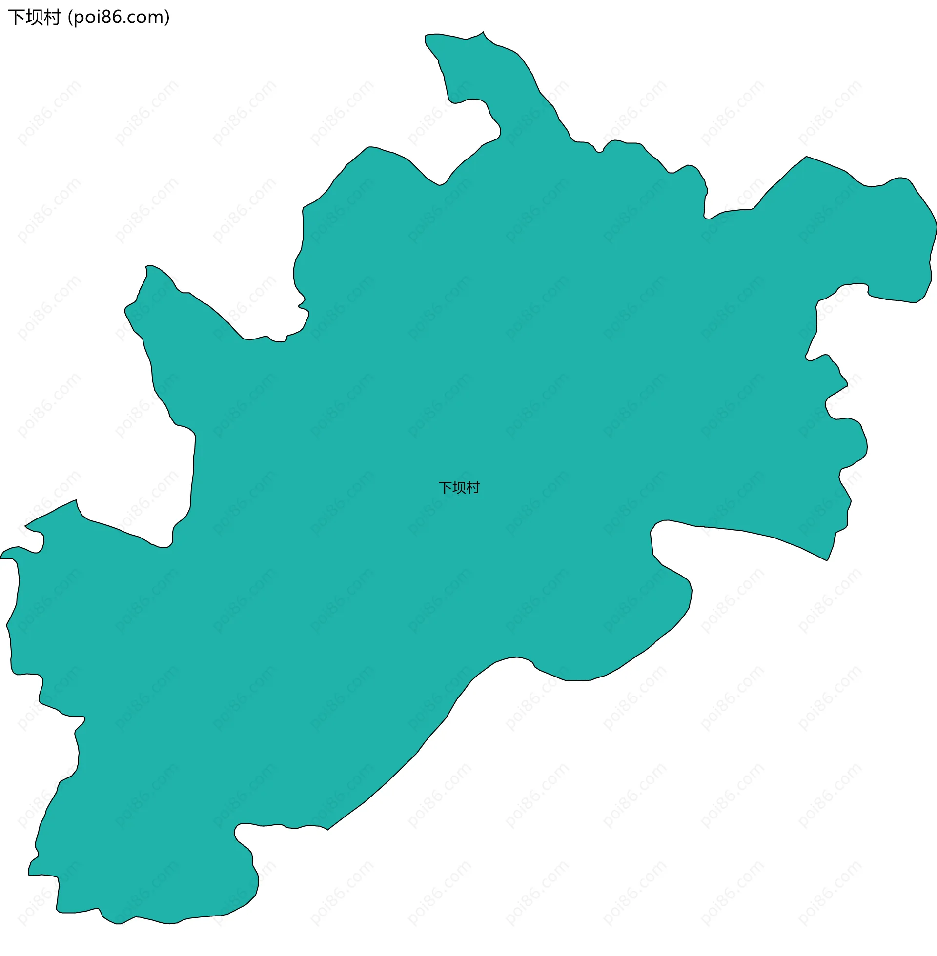 下坝村边界地图