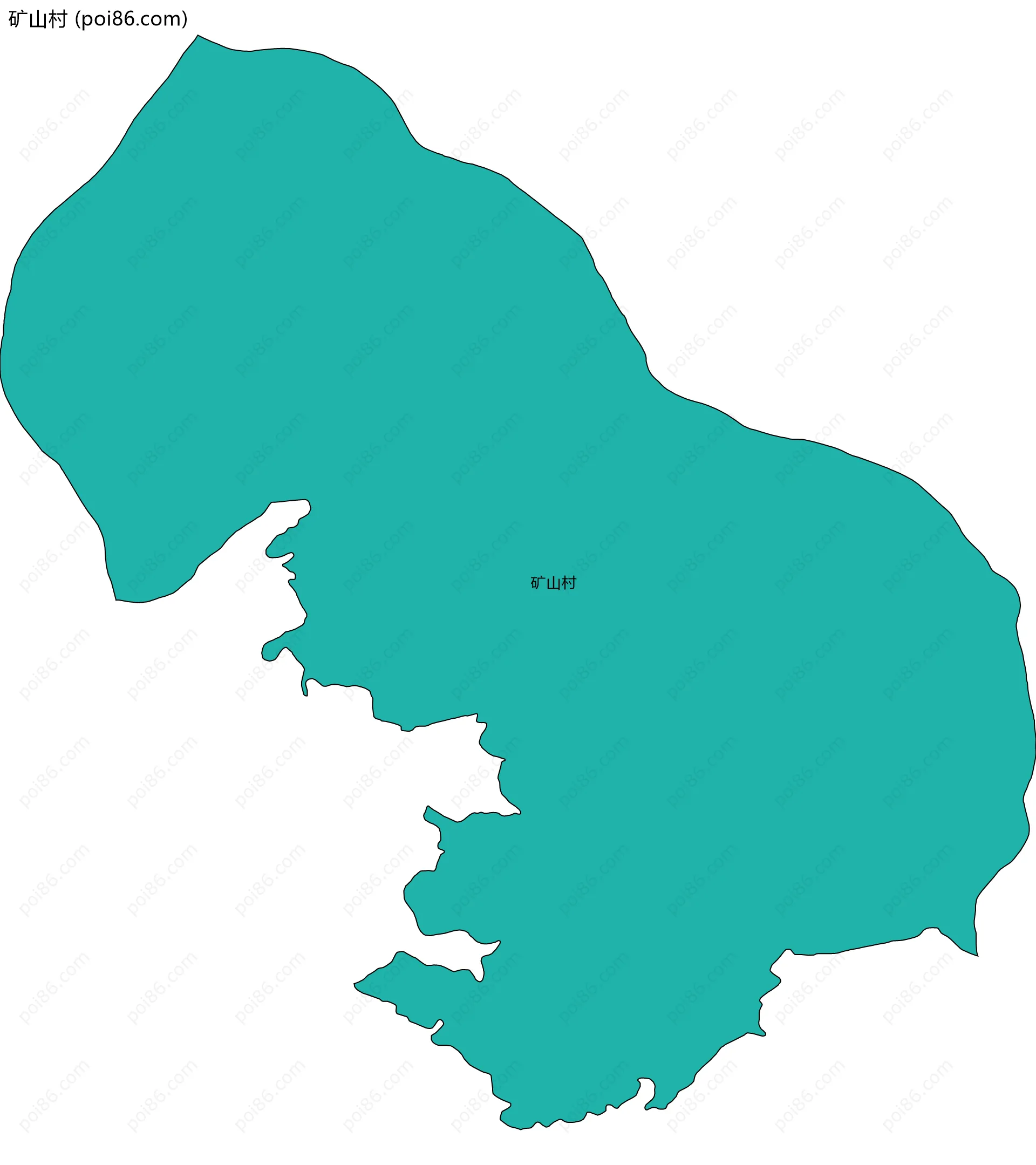 矿山村边界地图