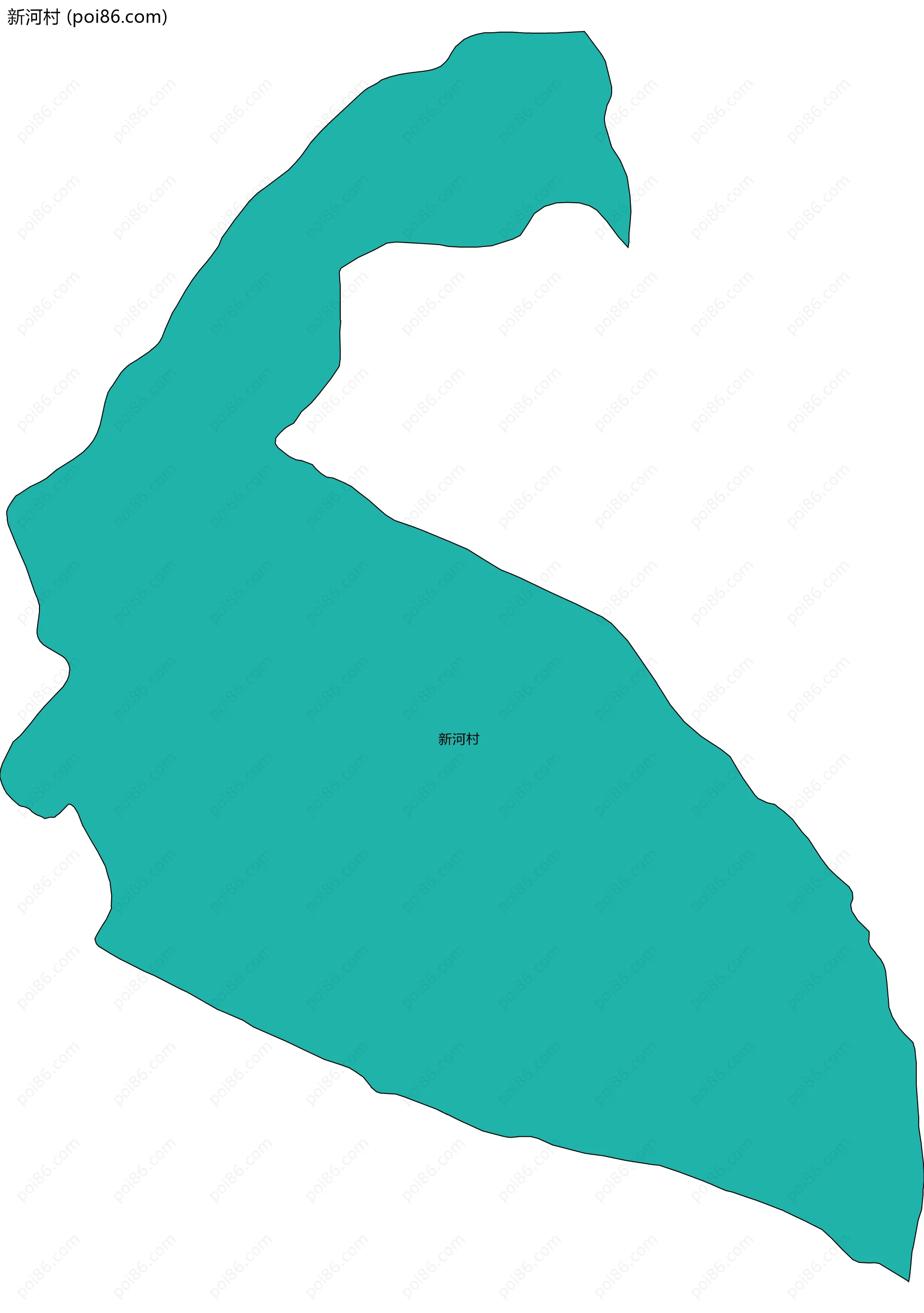 新河村边界地图