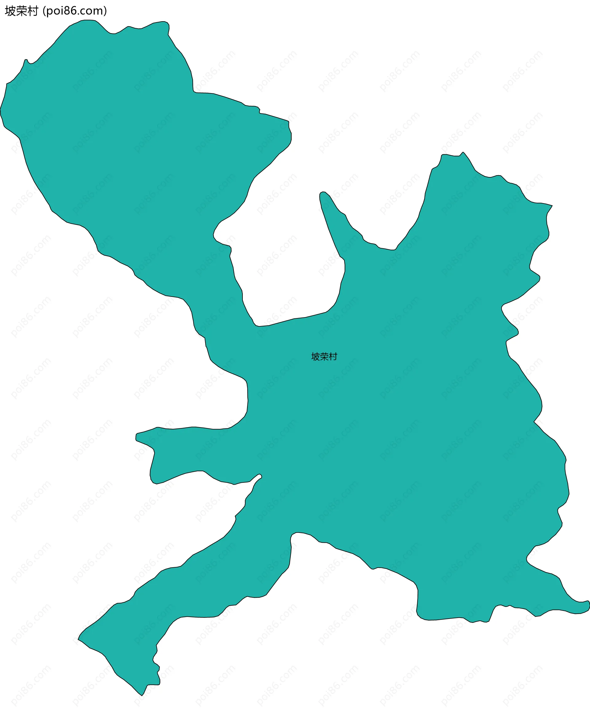坡荣村边界地图