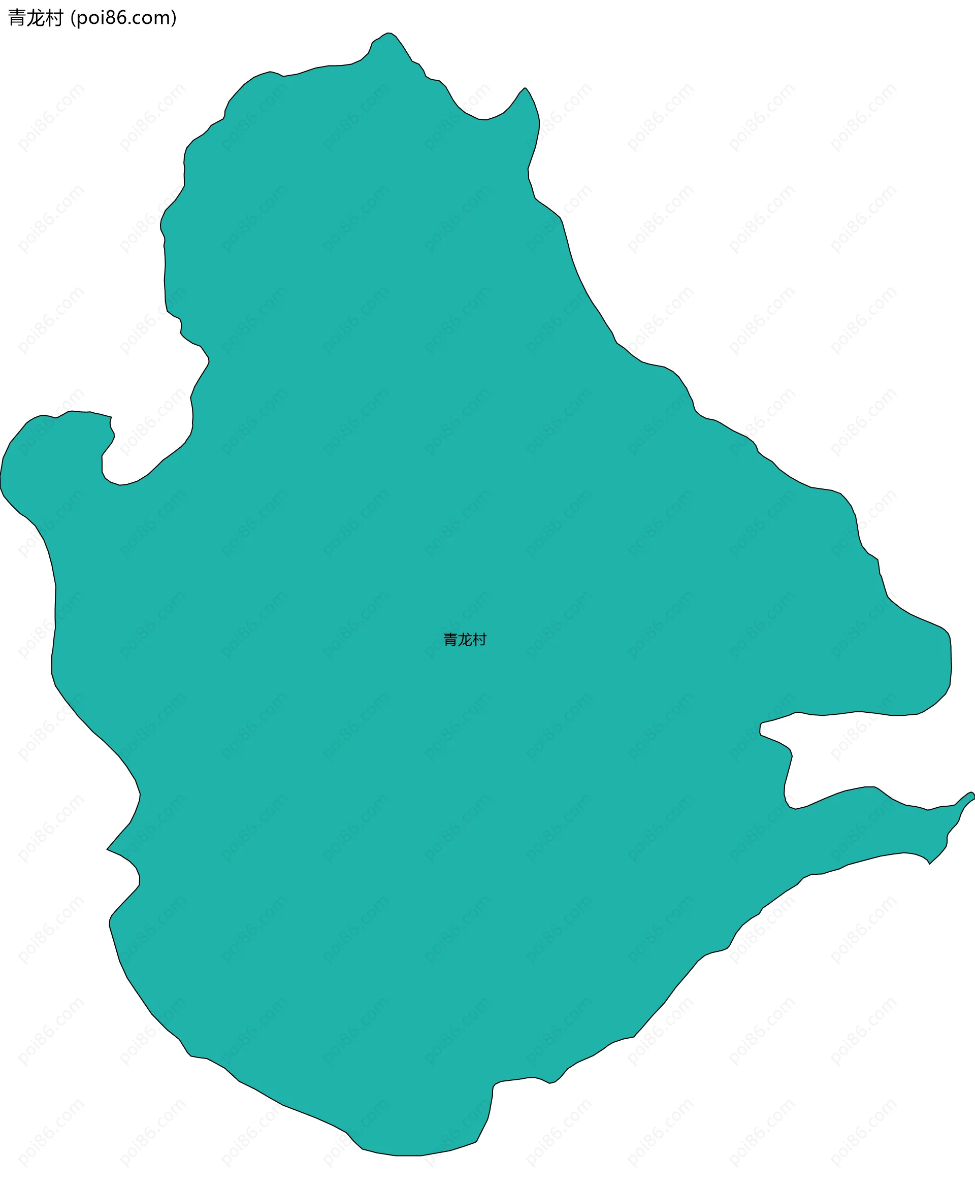 青龙村边界地图