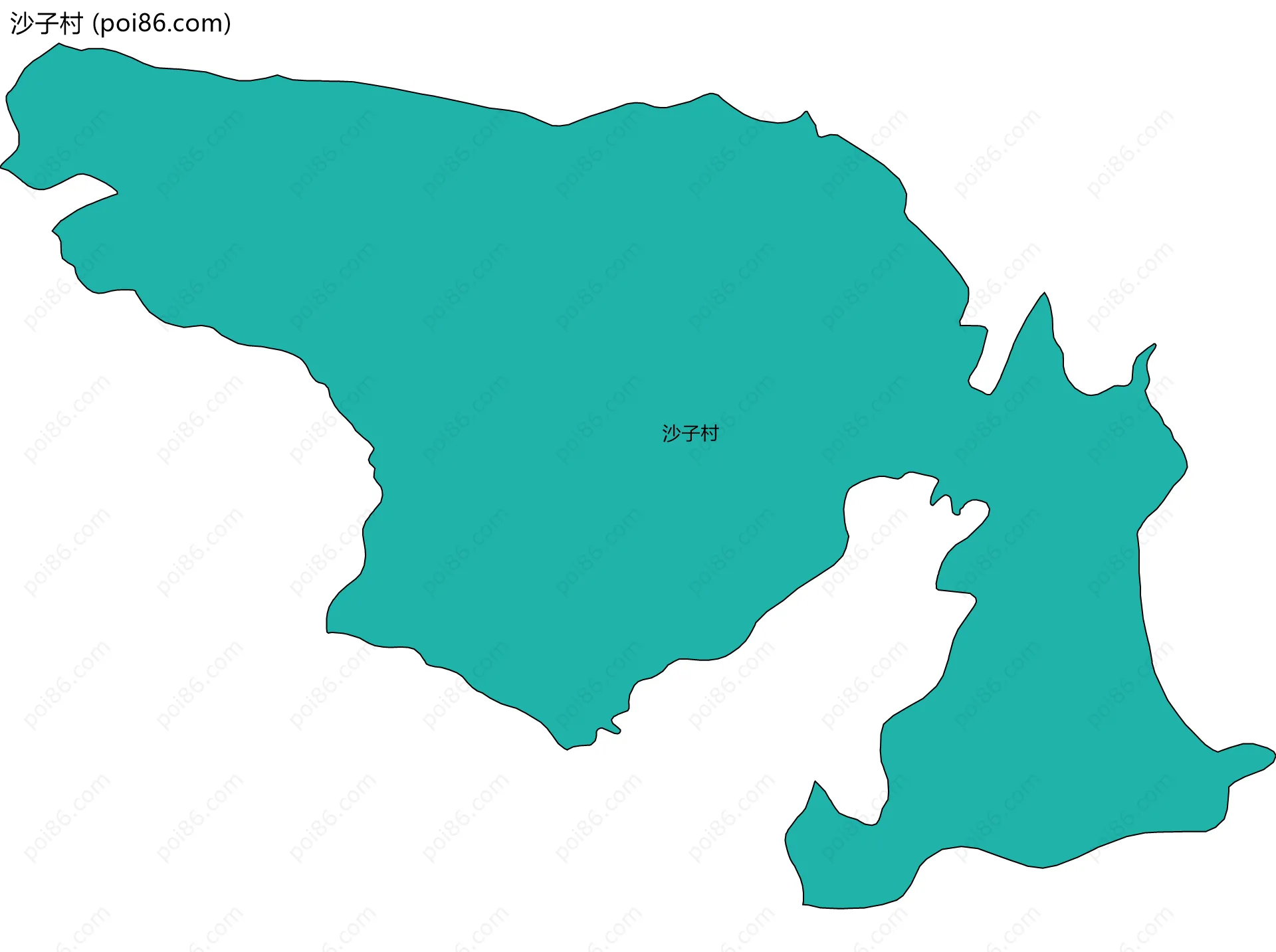 沙子村边界地图
