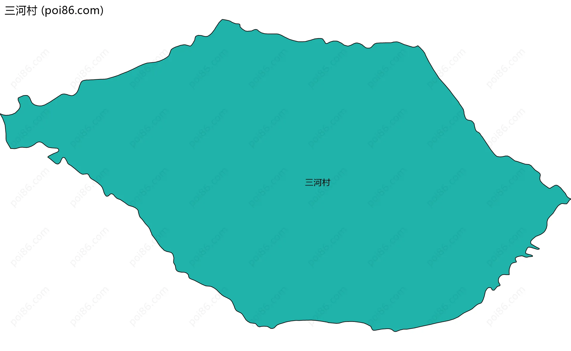 三河村边界地图