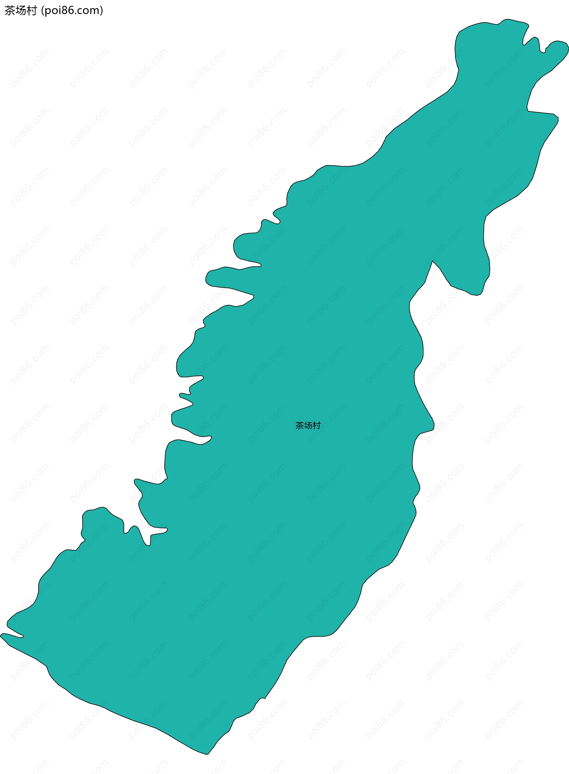 茶场村边界地图