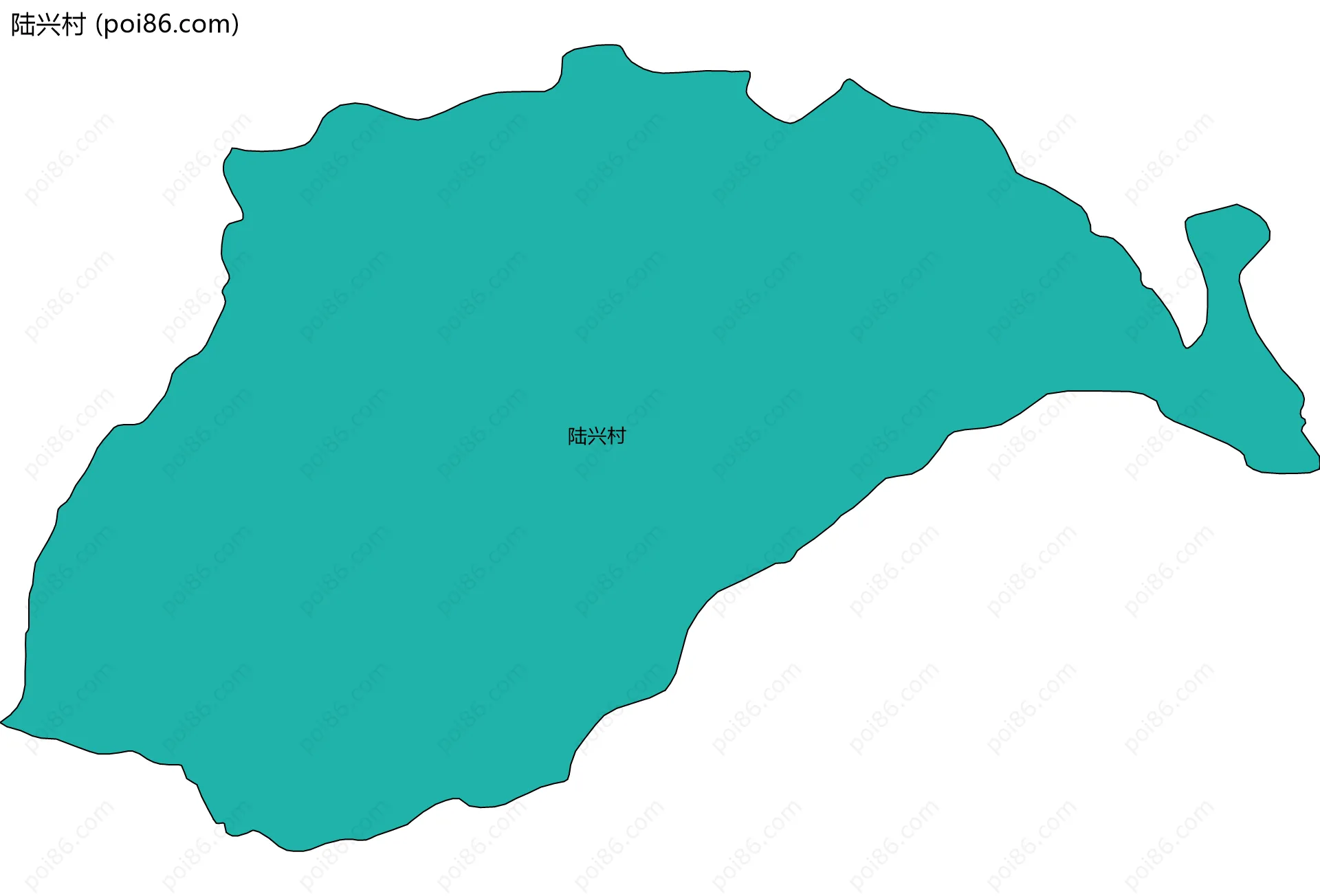 陆兴村边界地图