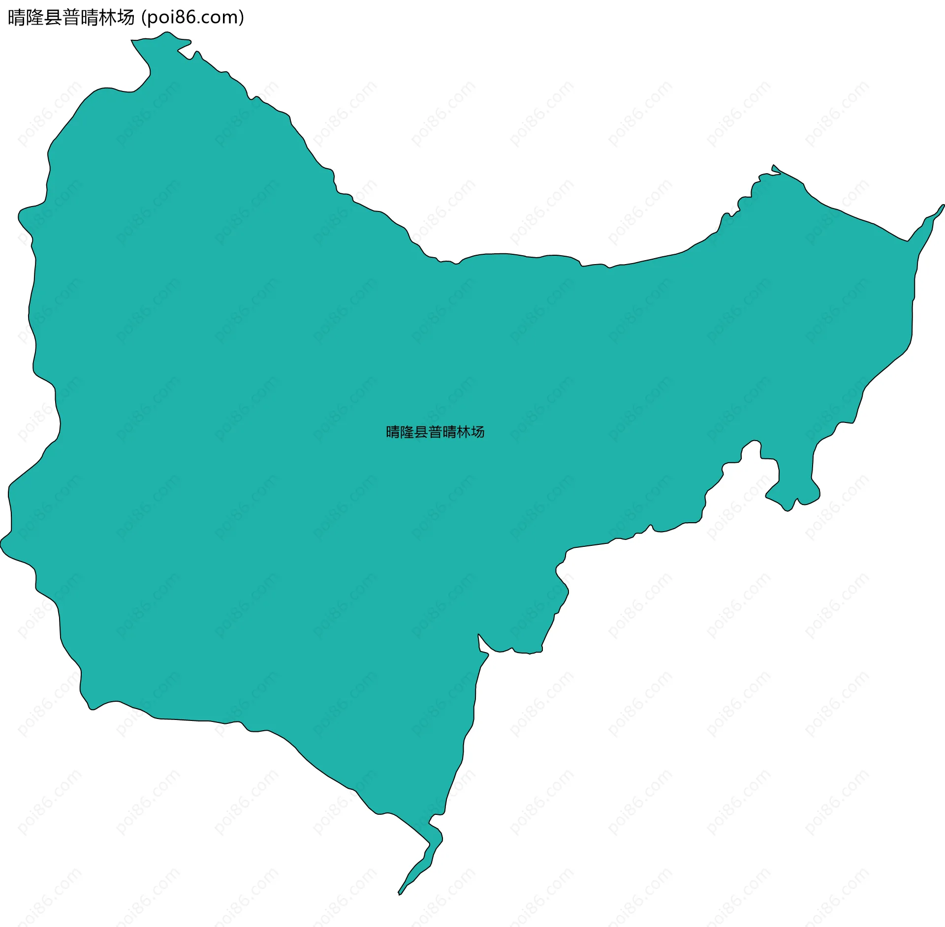 晴隆县普晴林场边界地图