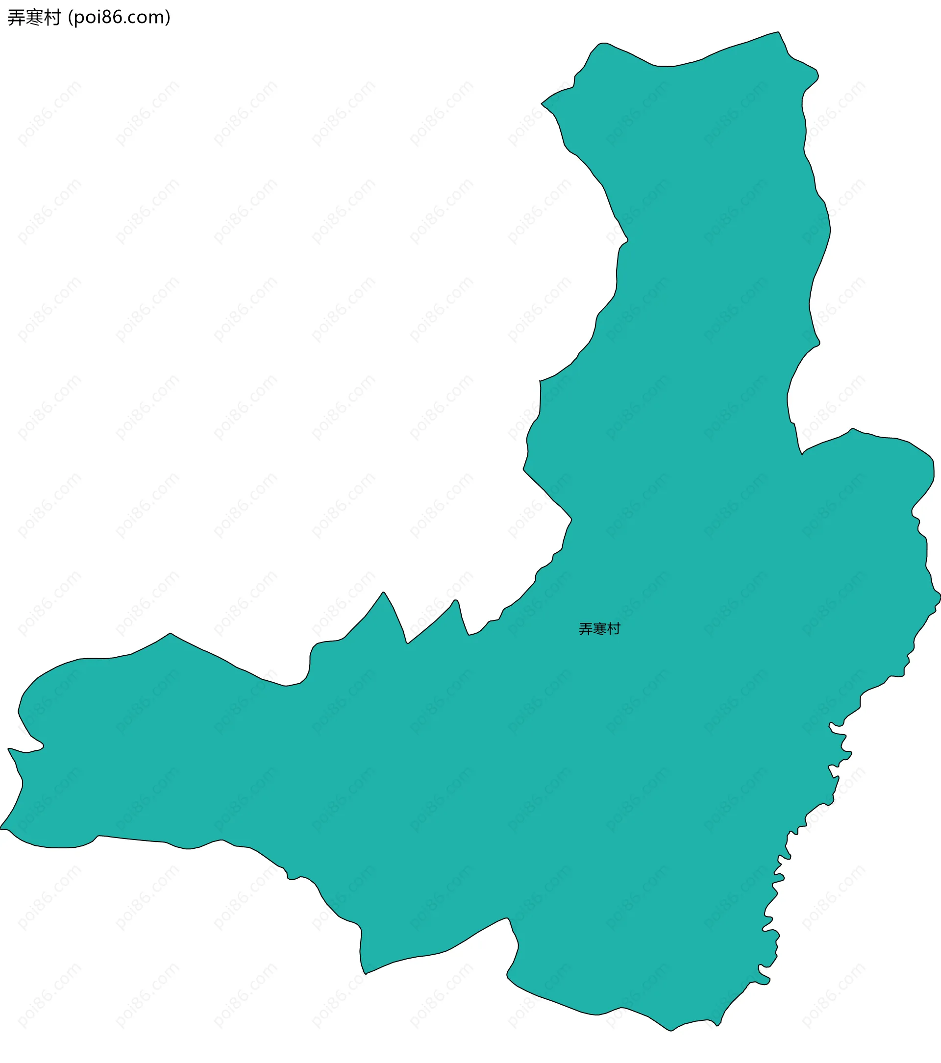 弄寒村边界地图
