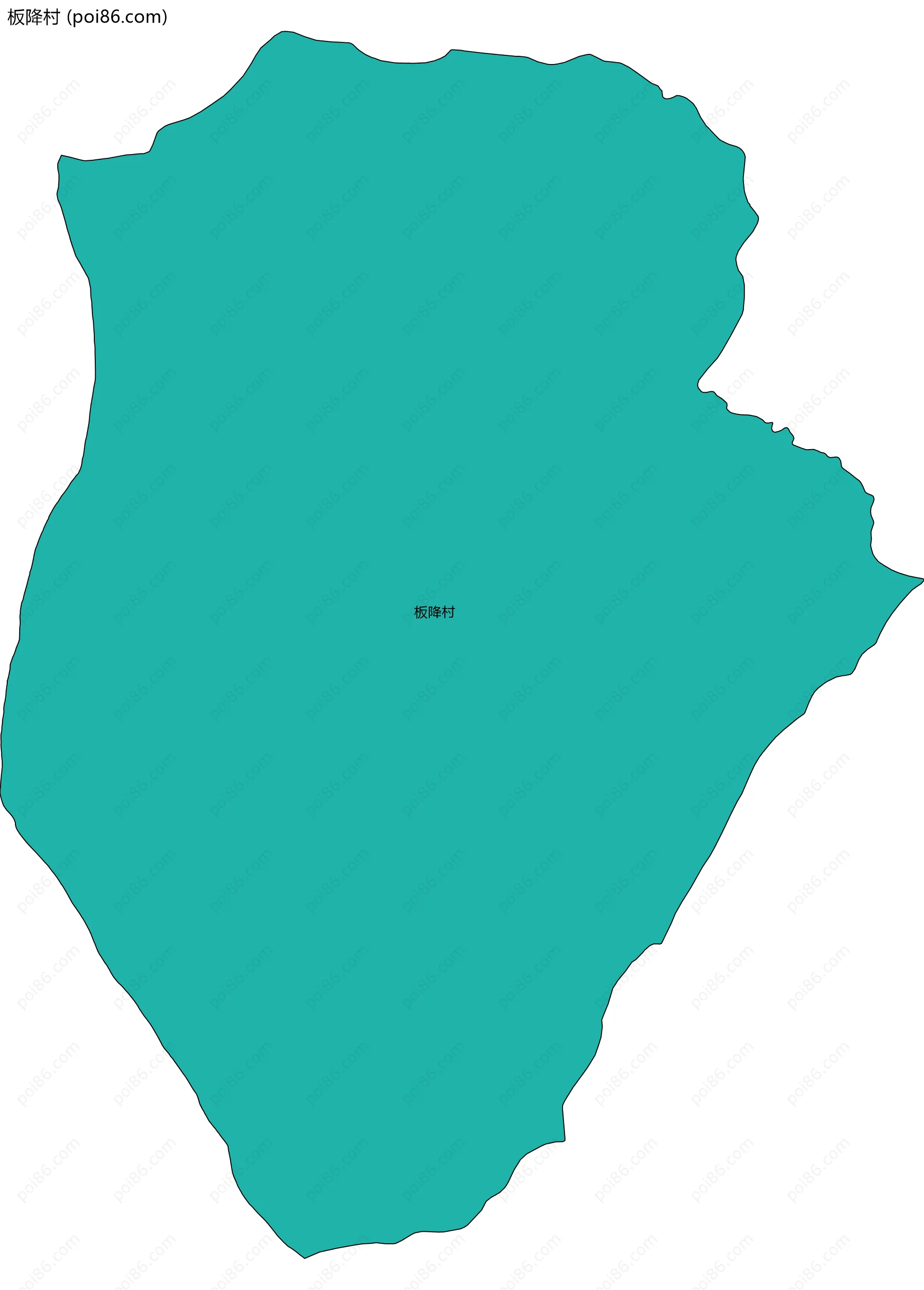 板降村边界地图