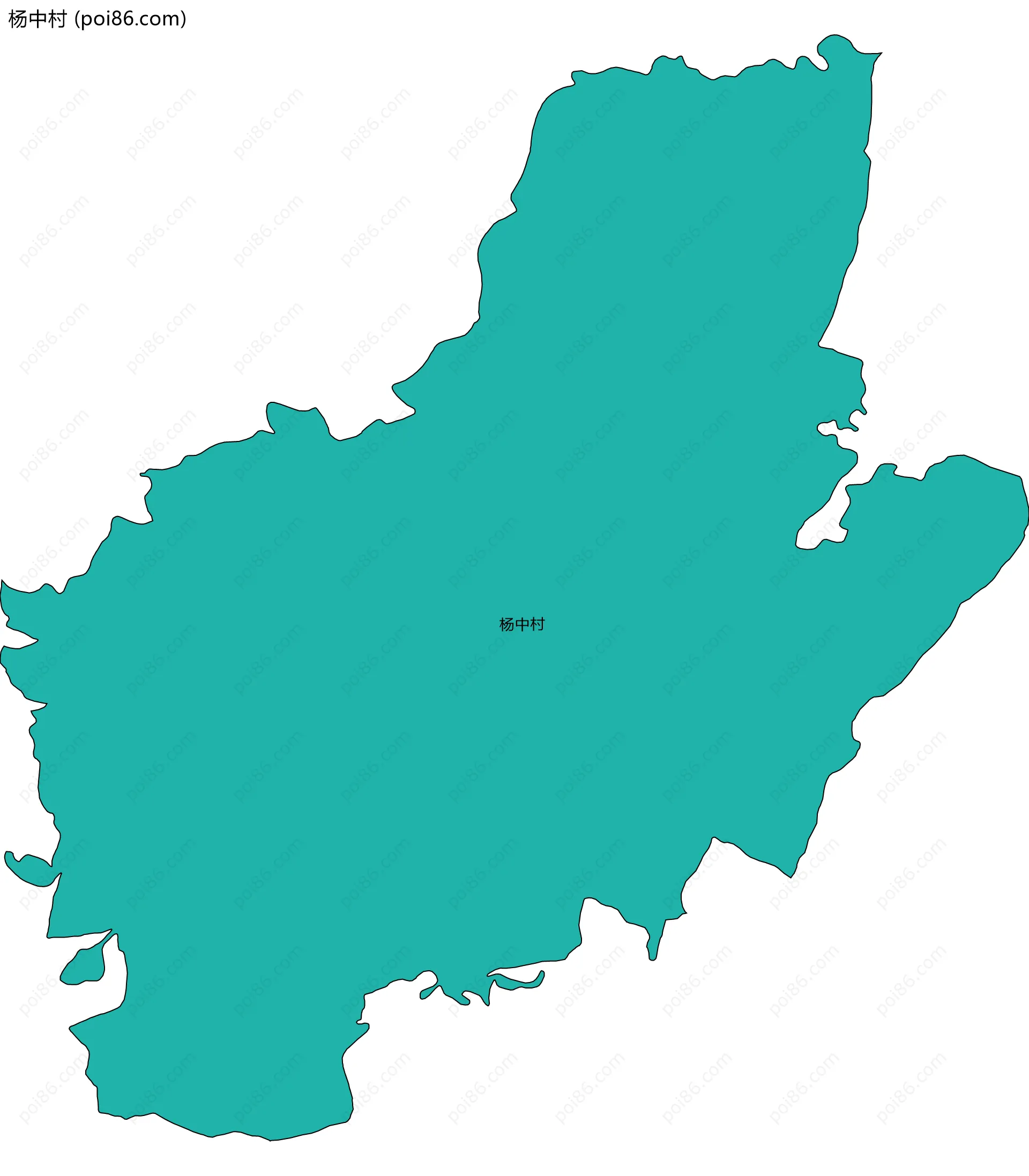 杨中村边界地图