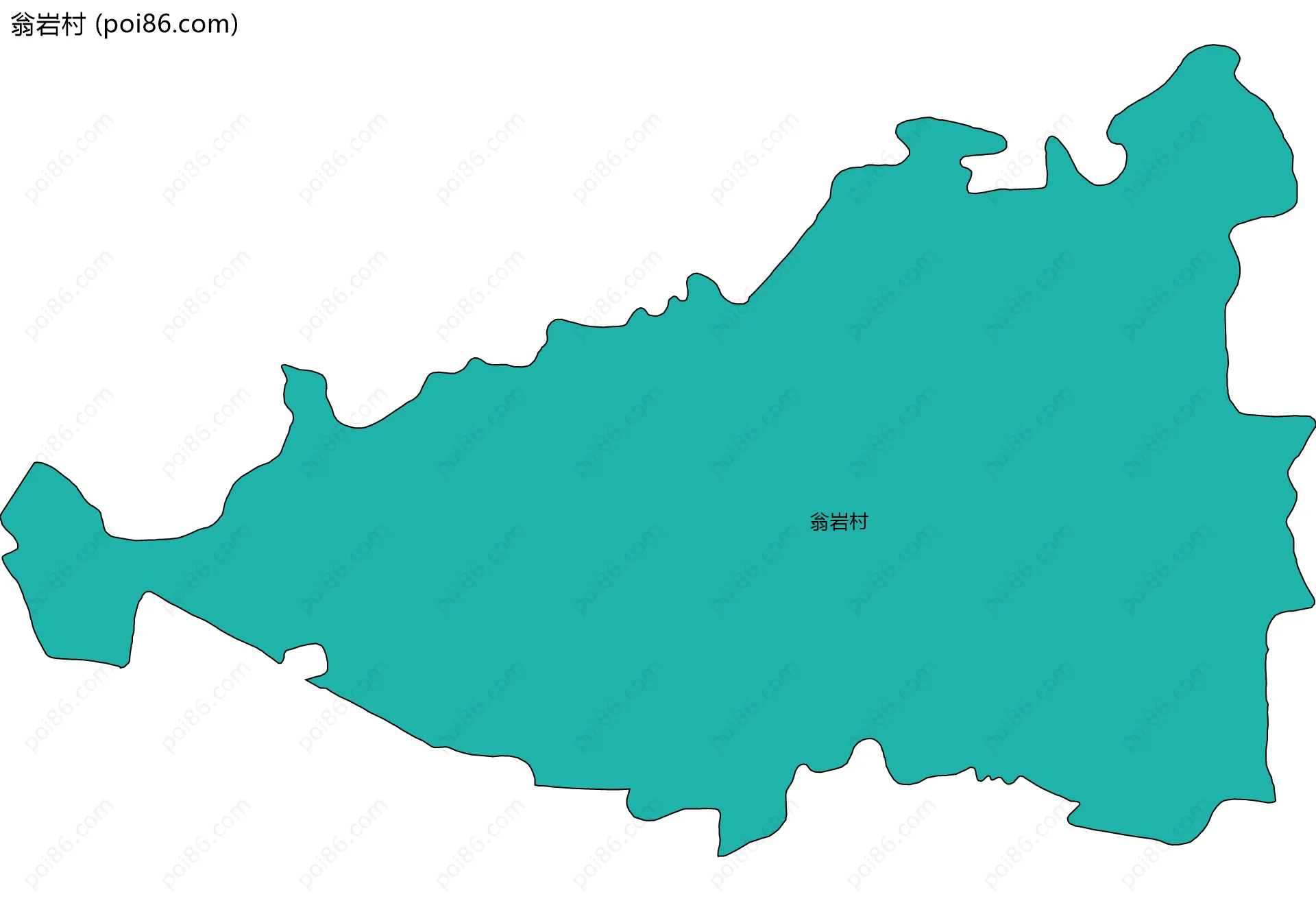 翁岩村边界地图