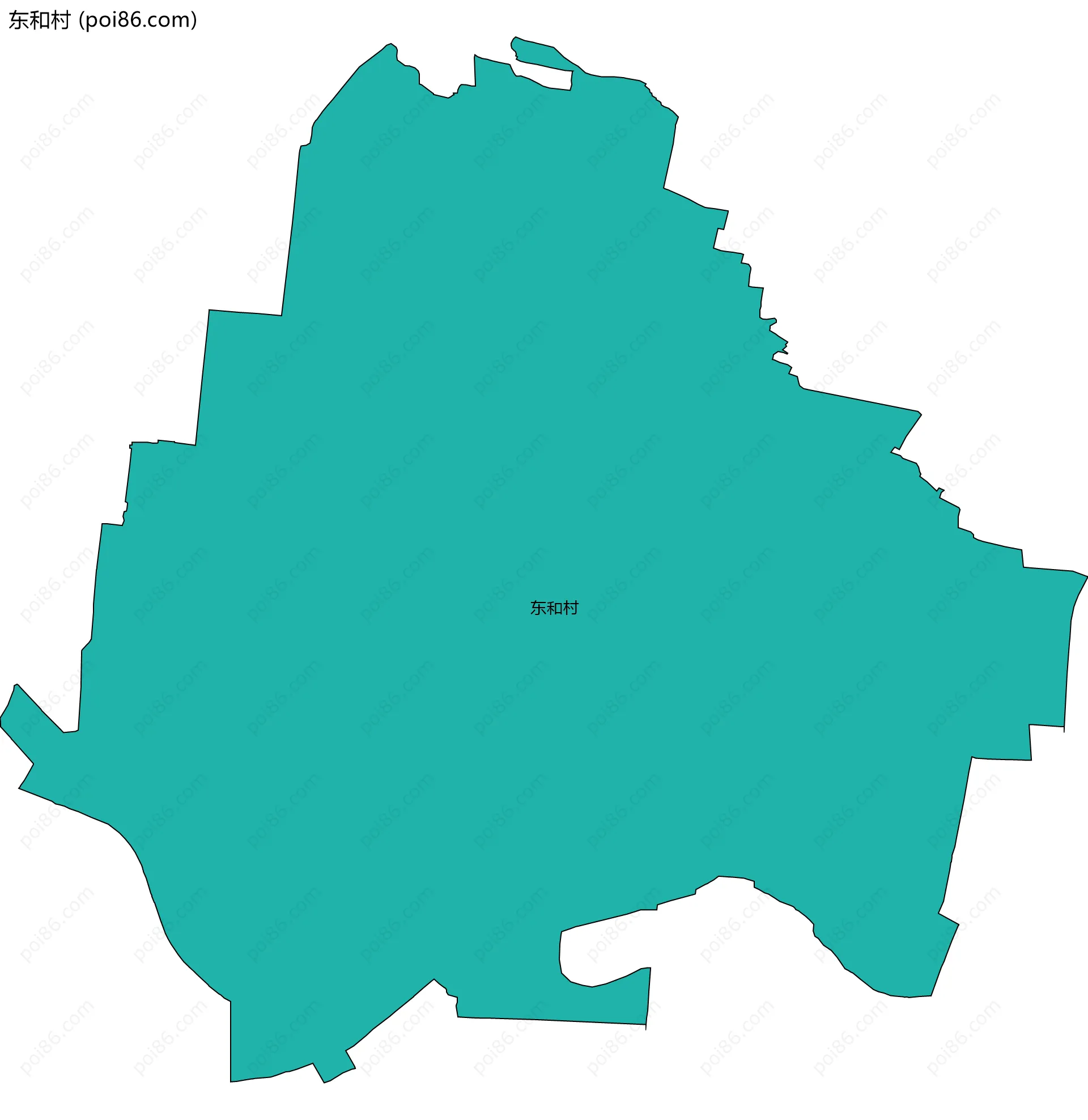 东和村边界地图