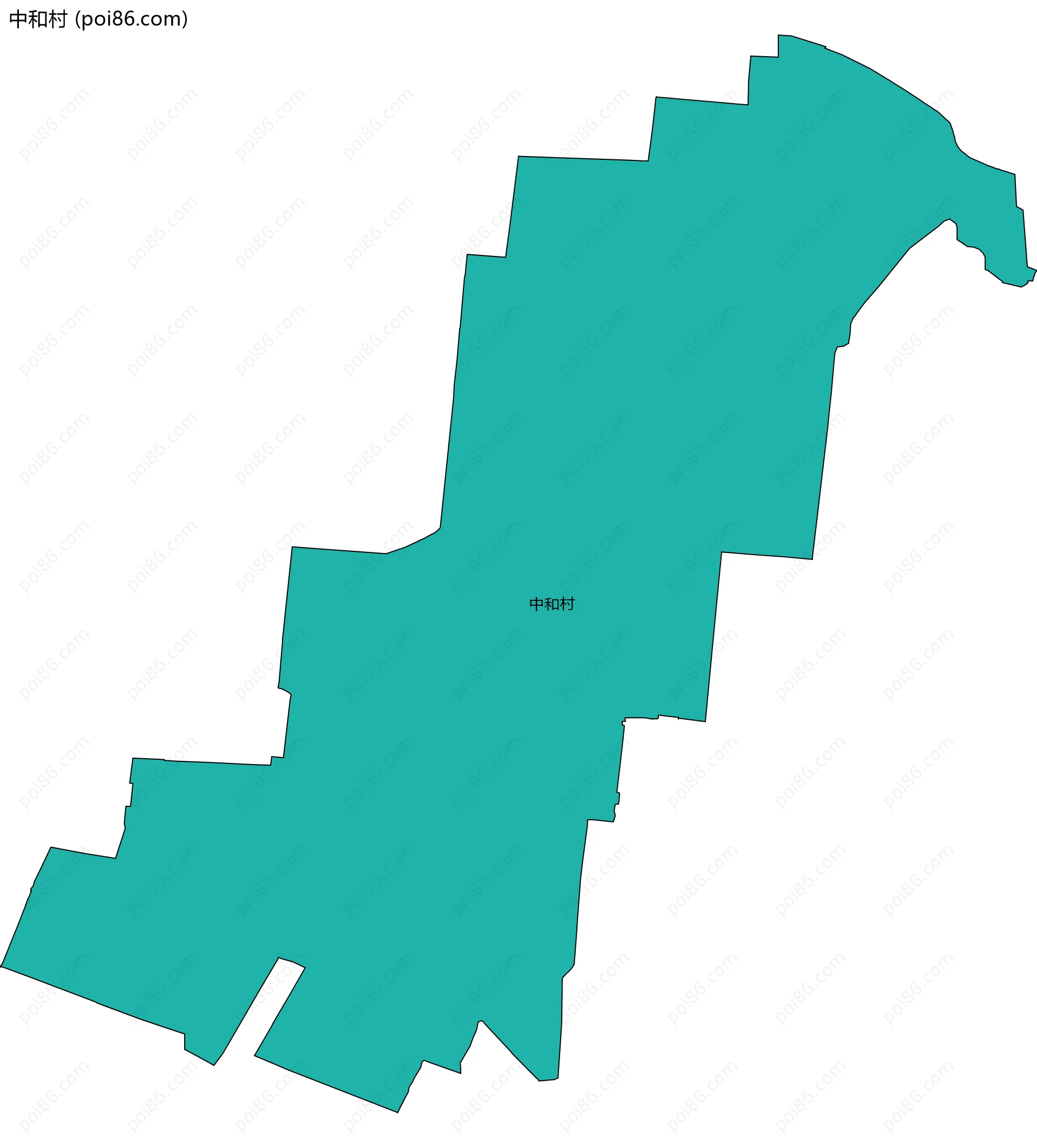 中和村边界地图