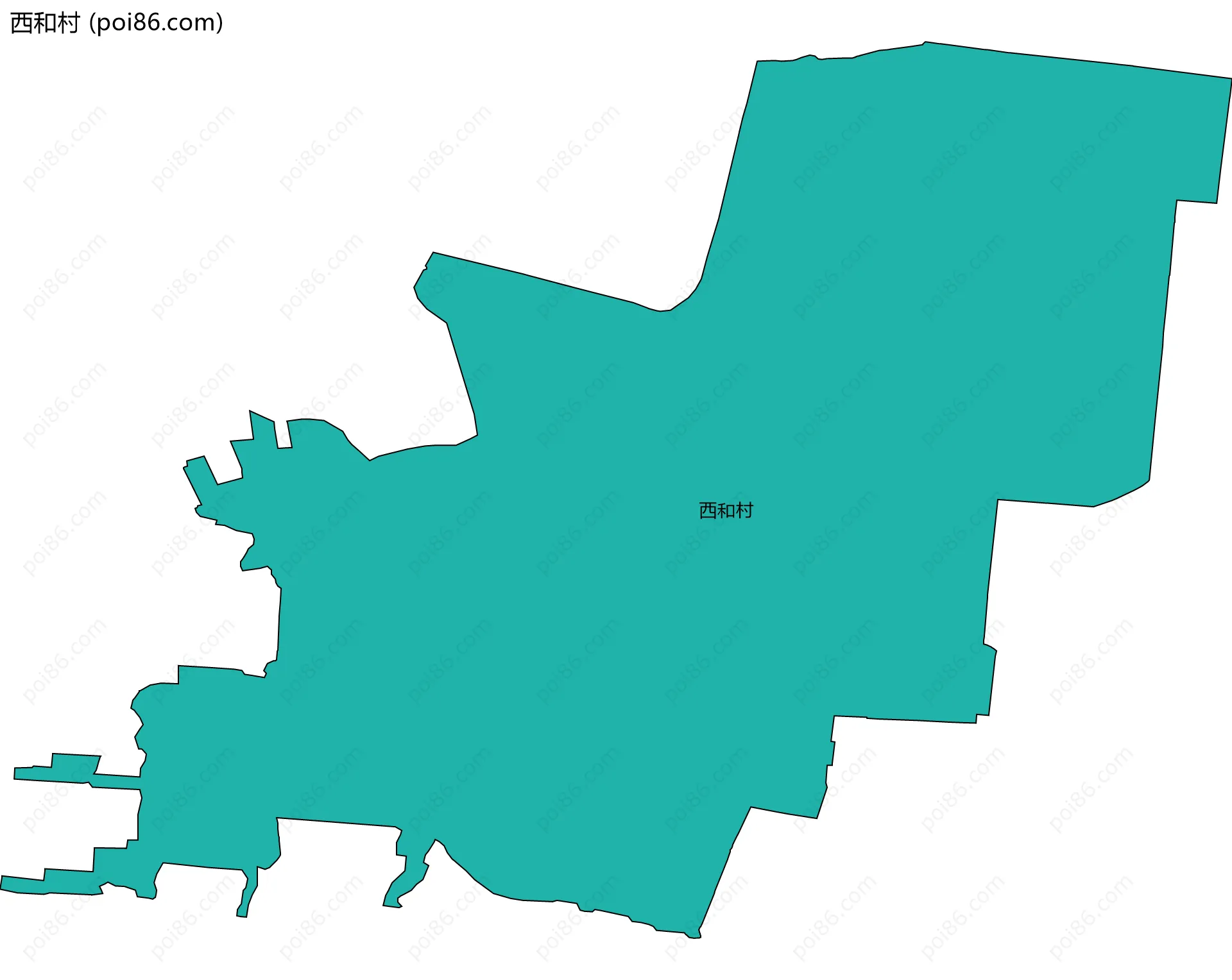 西和村边界地图