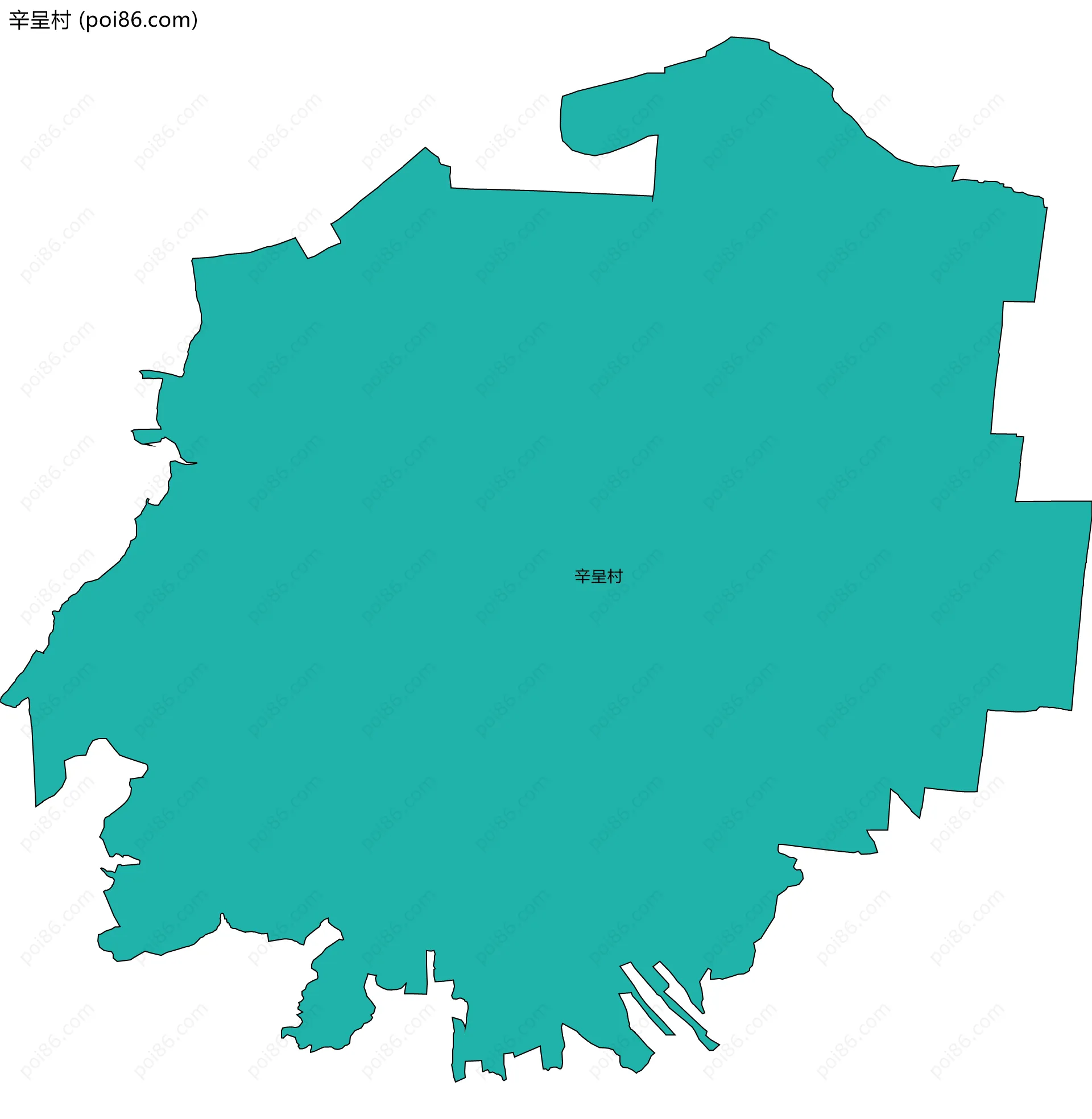 辛呈村边界地图
