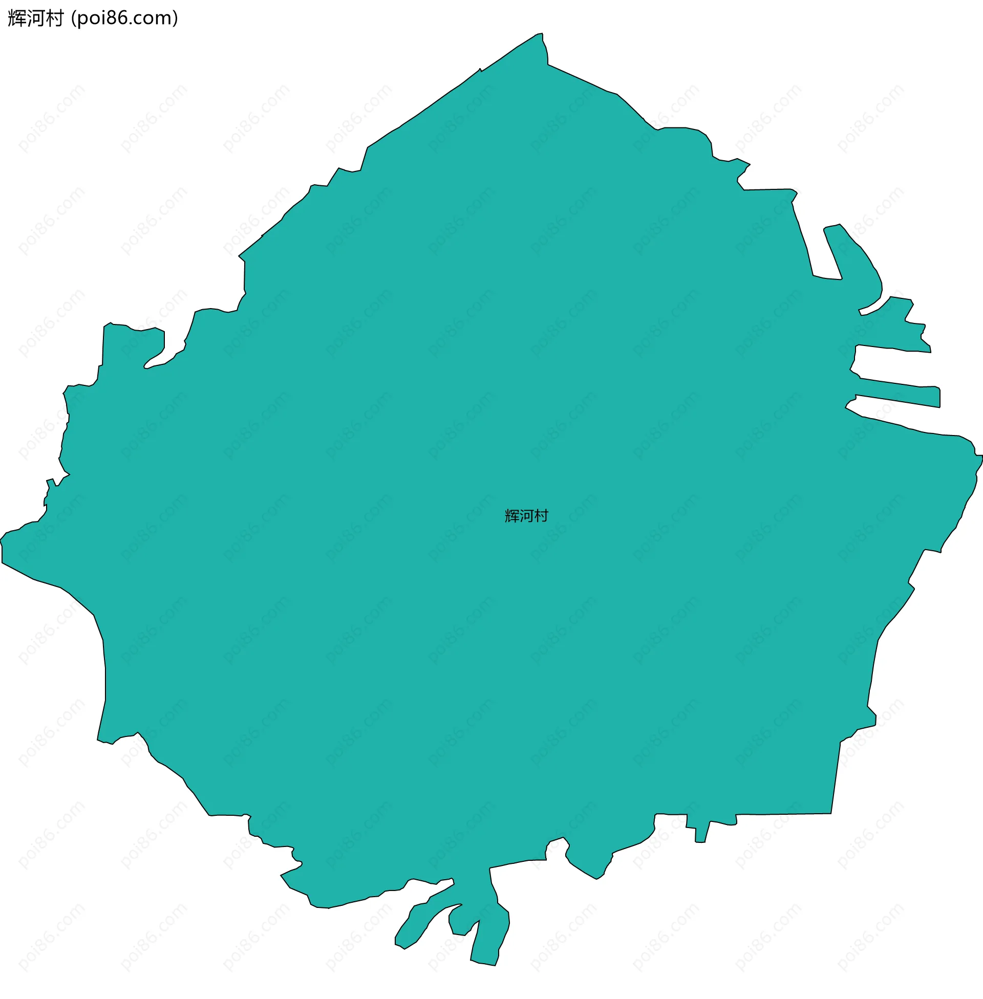 辉河村边界地图
