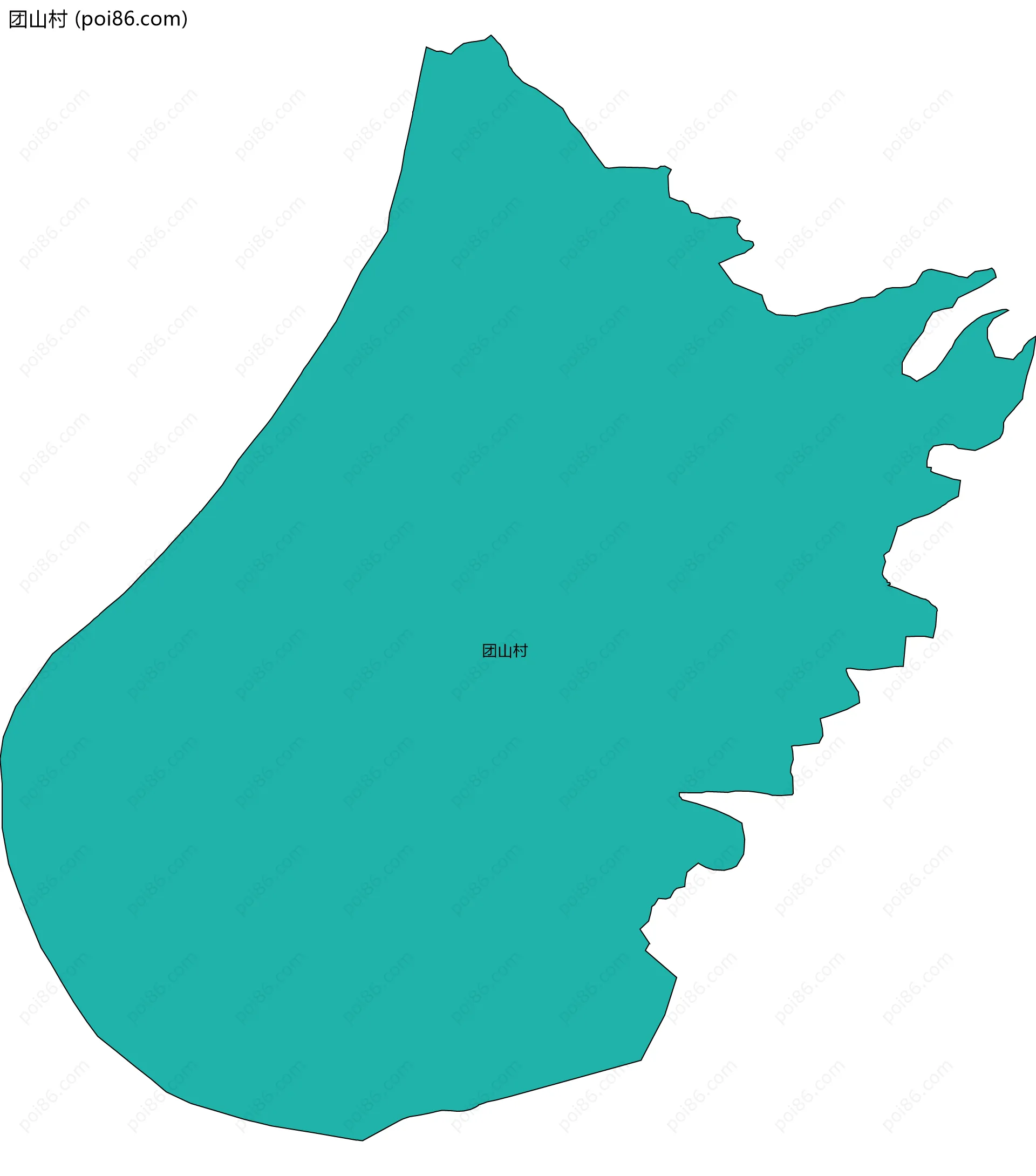 团山村边界地图