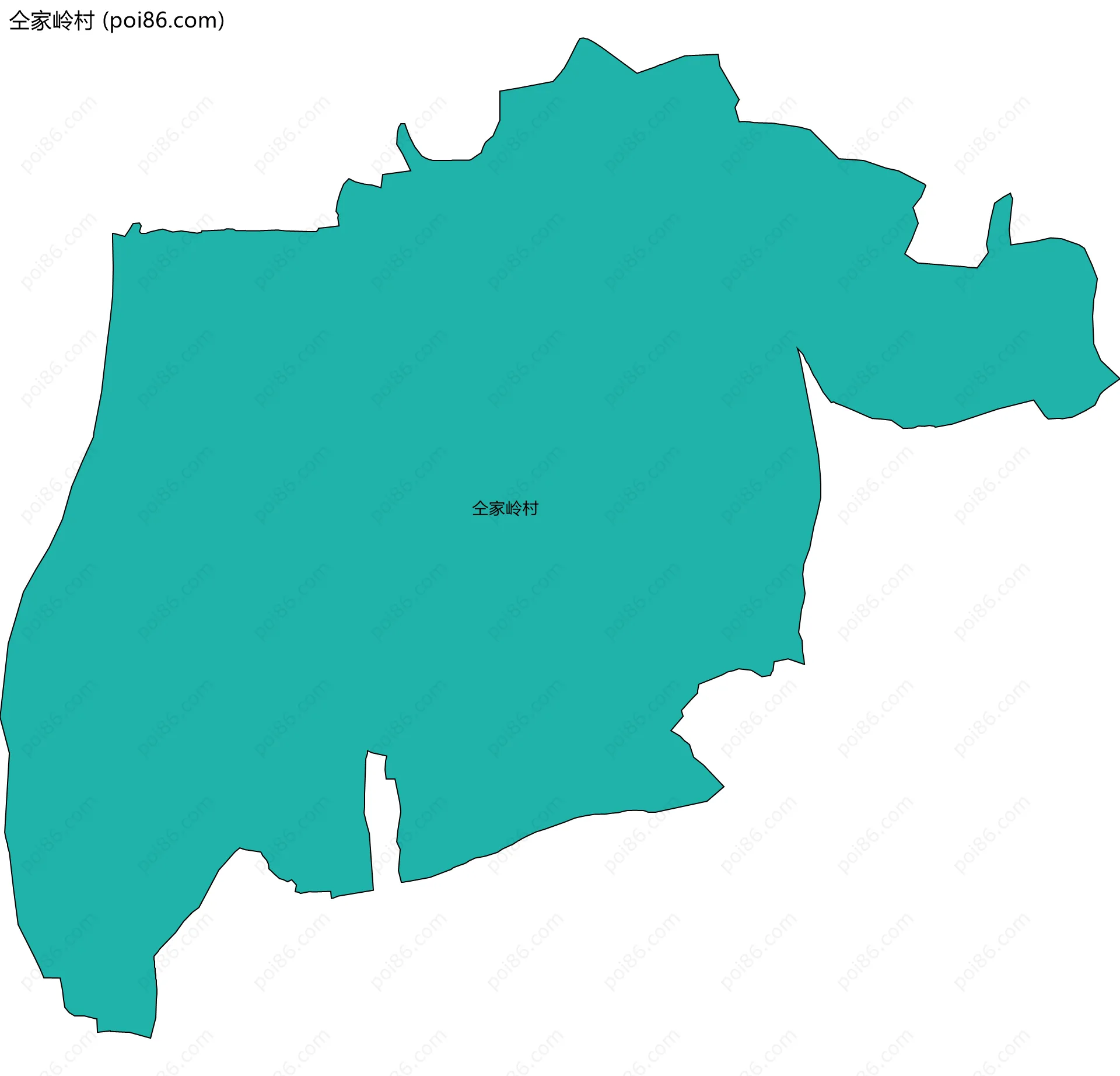 仝家岭村边界地图