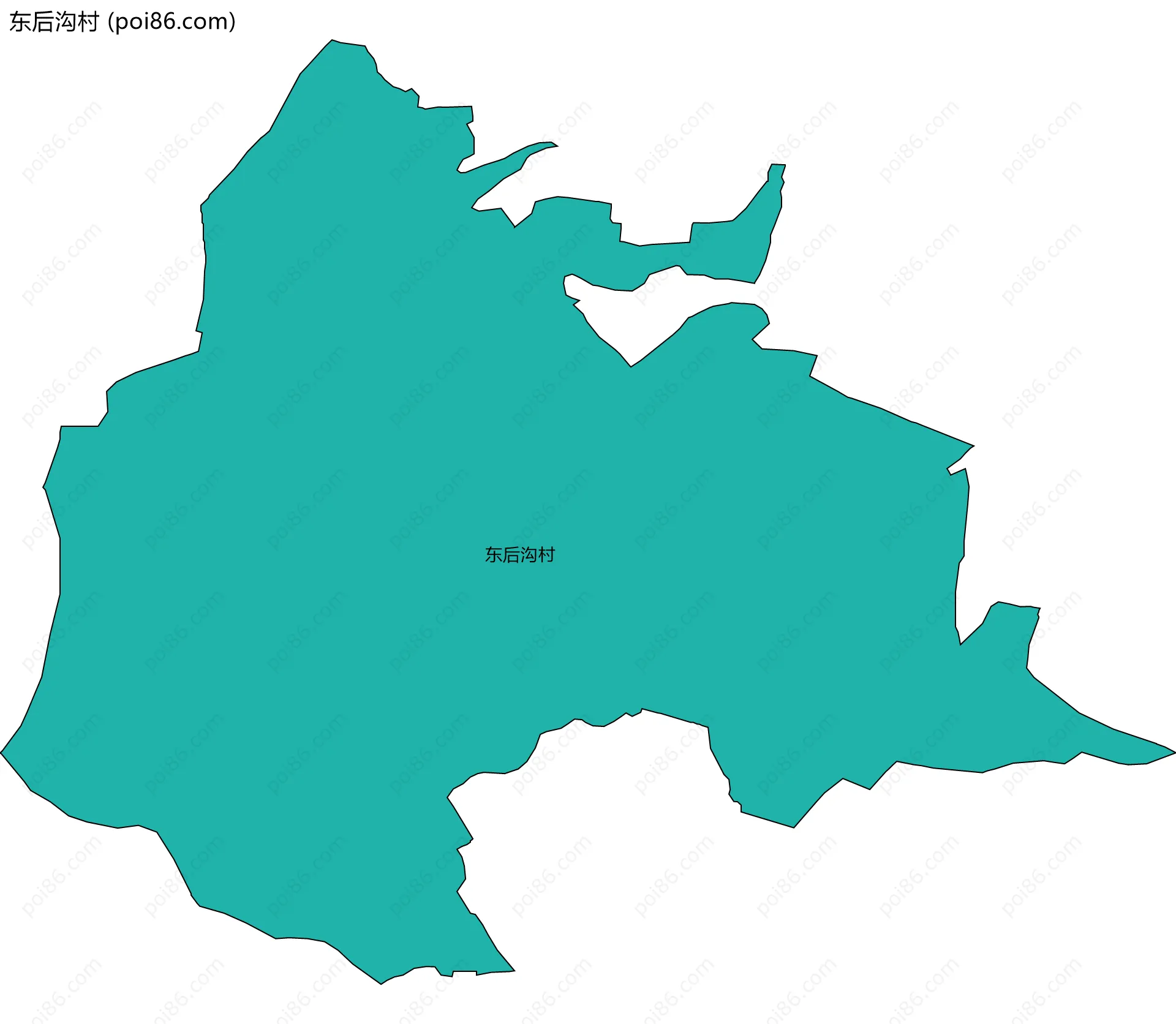 东后沟村边界地图